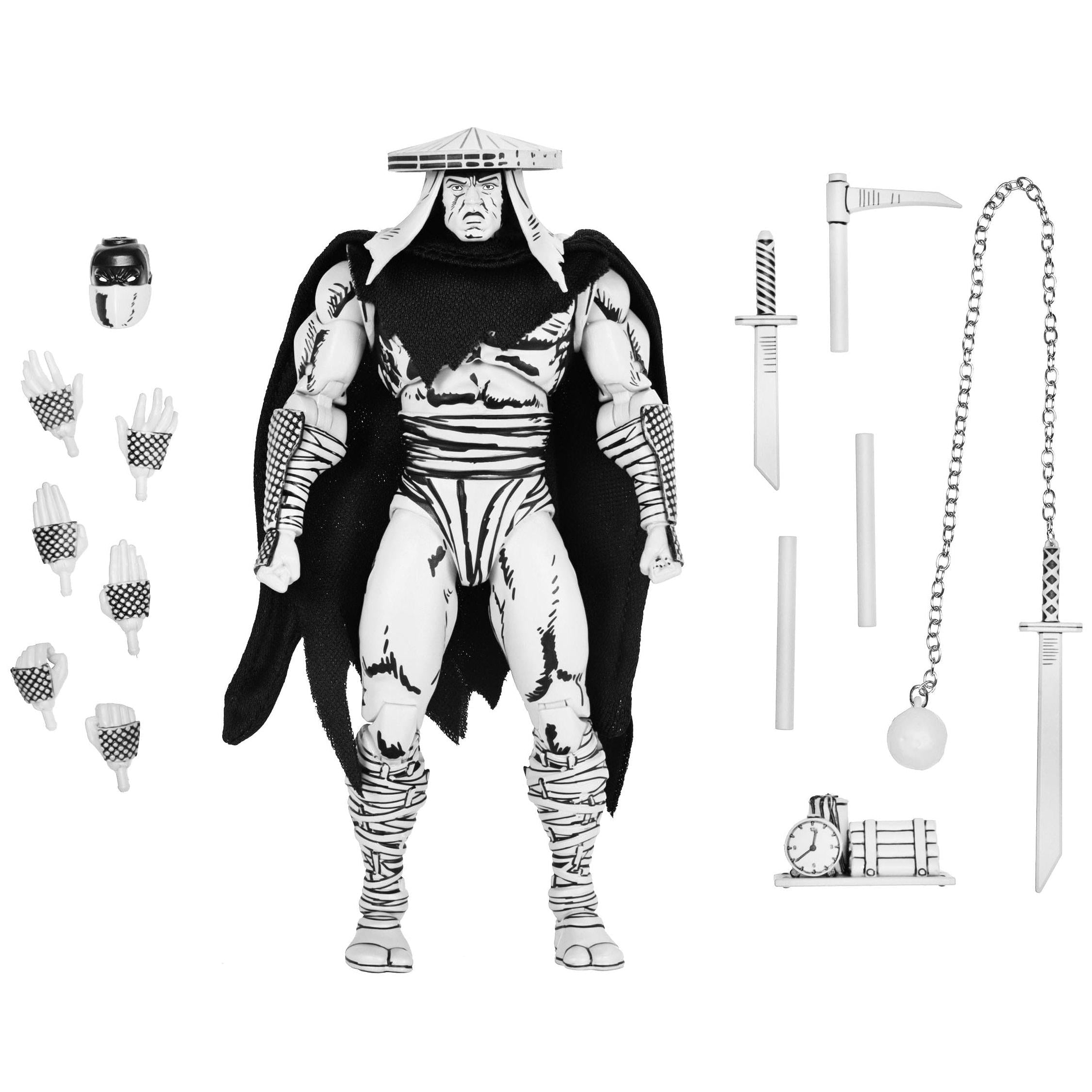 TMNT (Mirage): Foot Assassin (Black & White)-Actionfiguren-NECA-Mighty Underground