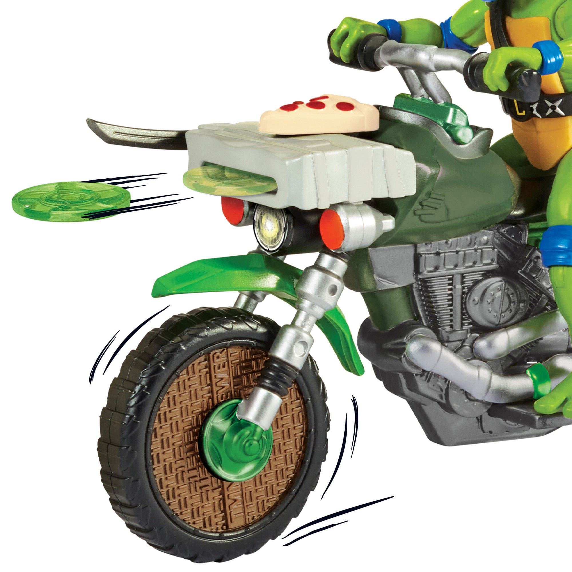 TMNT (Mutant Mayhem): Ninja Kick Cycle with Leonardo-Actionfiguren-Playmates Toys-Mighty Underground