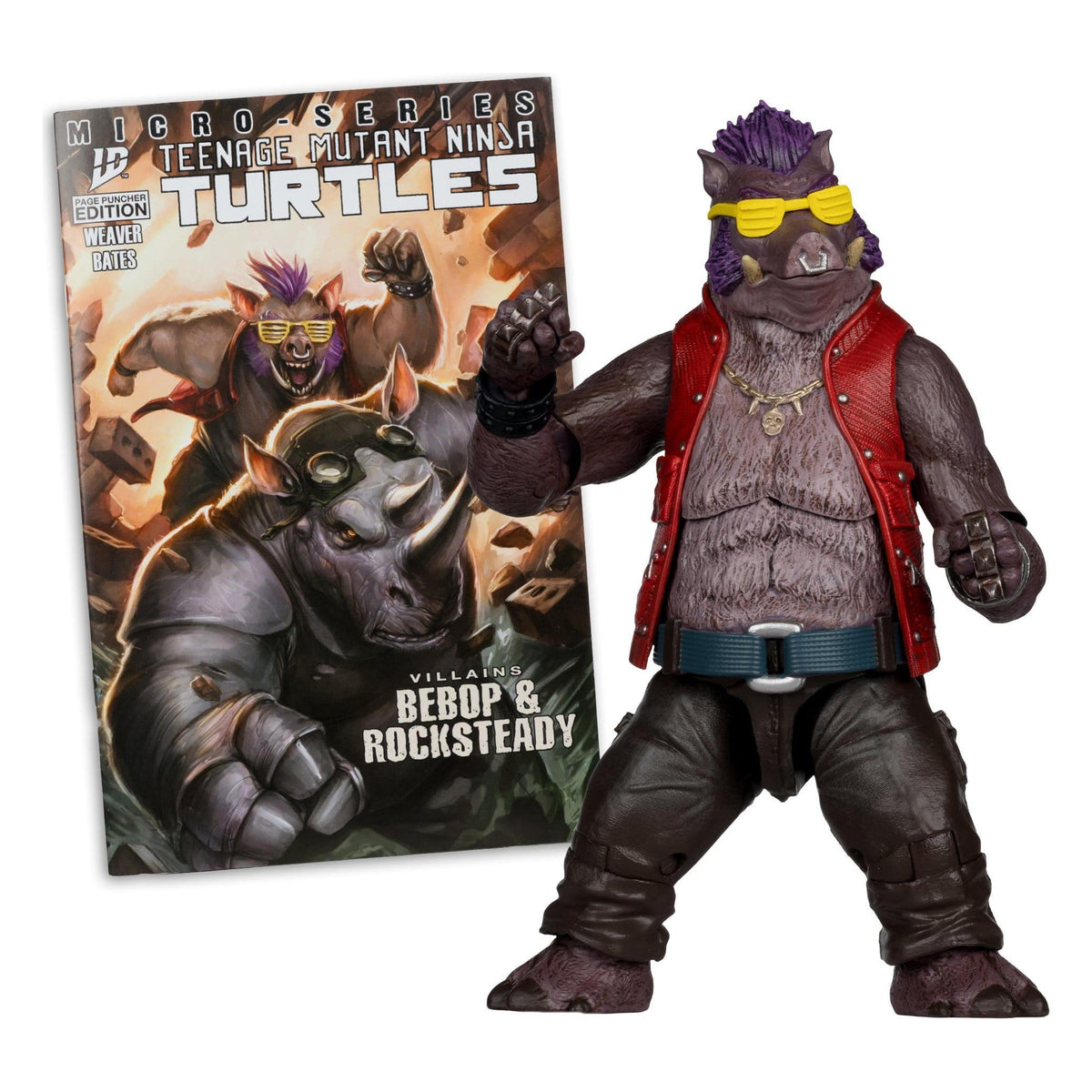 TMNT Page Punchers: Bebop Actionfigur & Comic - 5 inch-Actionfiguren-McFarlane Toys-Mighty Underground
