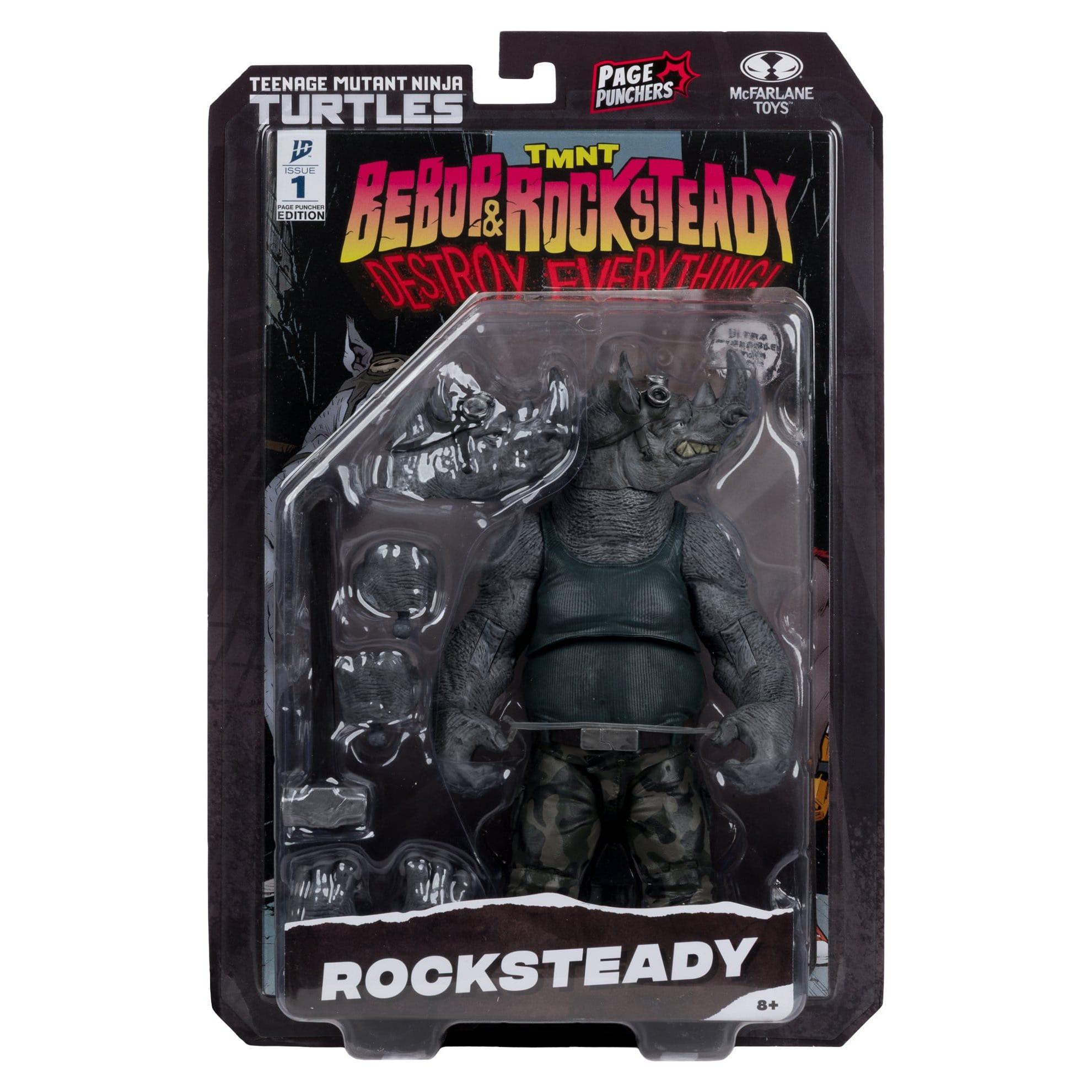 TMNT Page Punchers: Rocksteady Actionfigur & Comic - 5 inch-Actionfiguren-McFarlane Toys-Mighty Underground