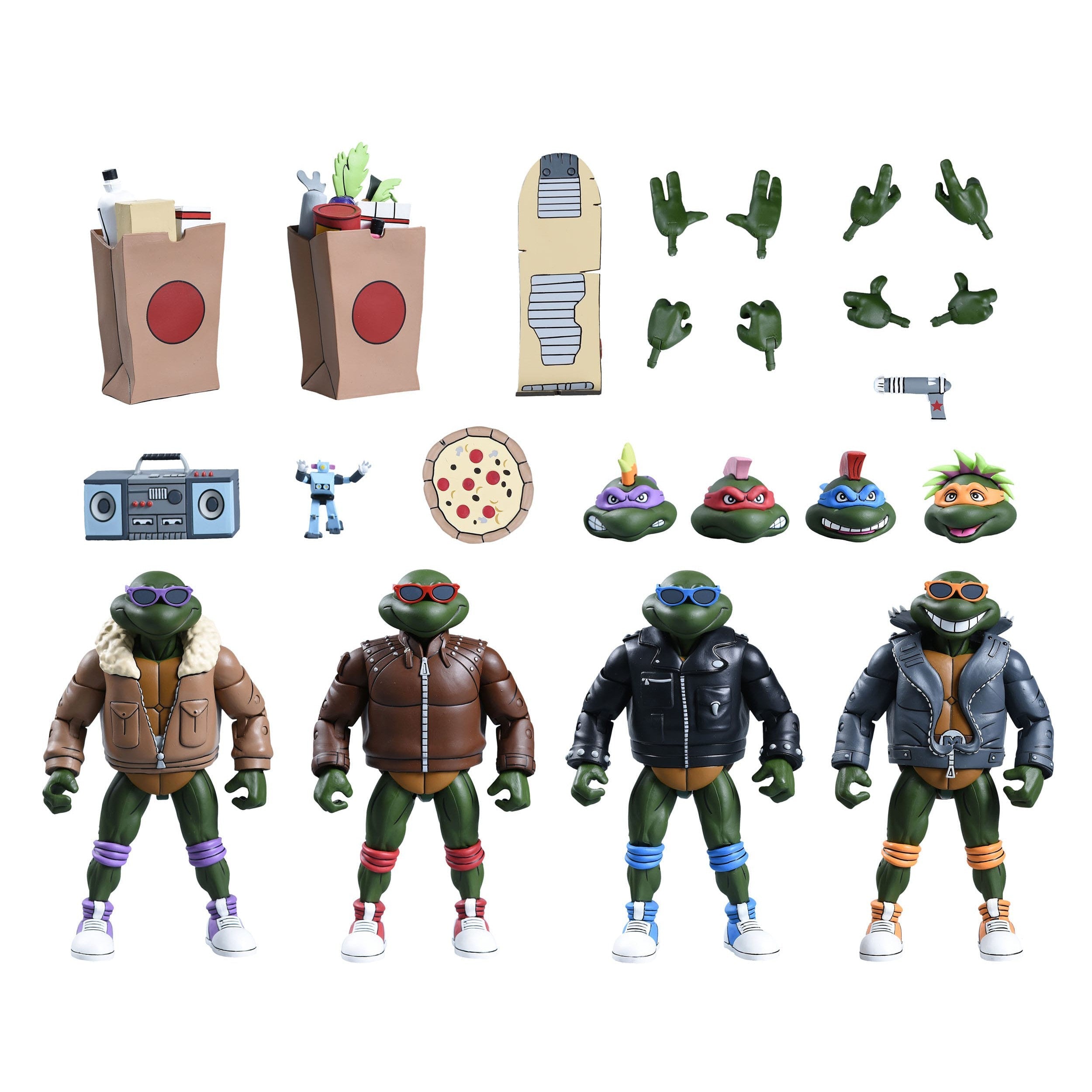 TMNT: Punk Turtles (Cartoon) - 4-Pack-Actionfiguren-NECA-Mighty Underground