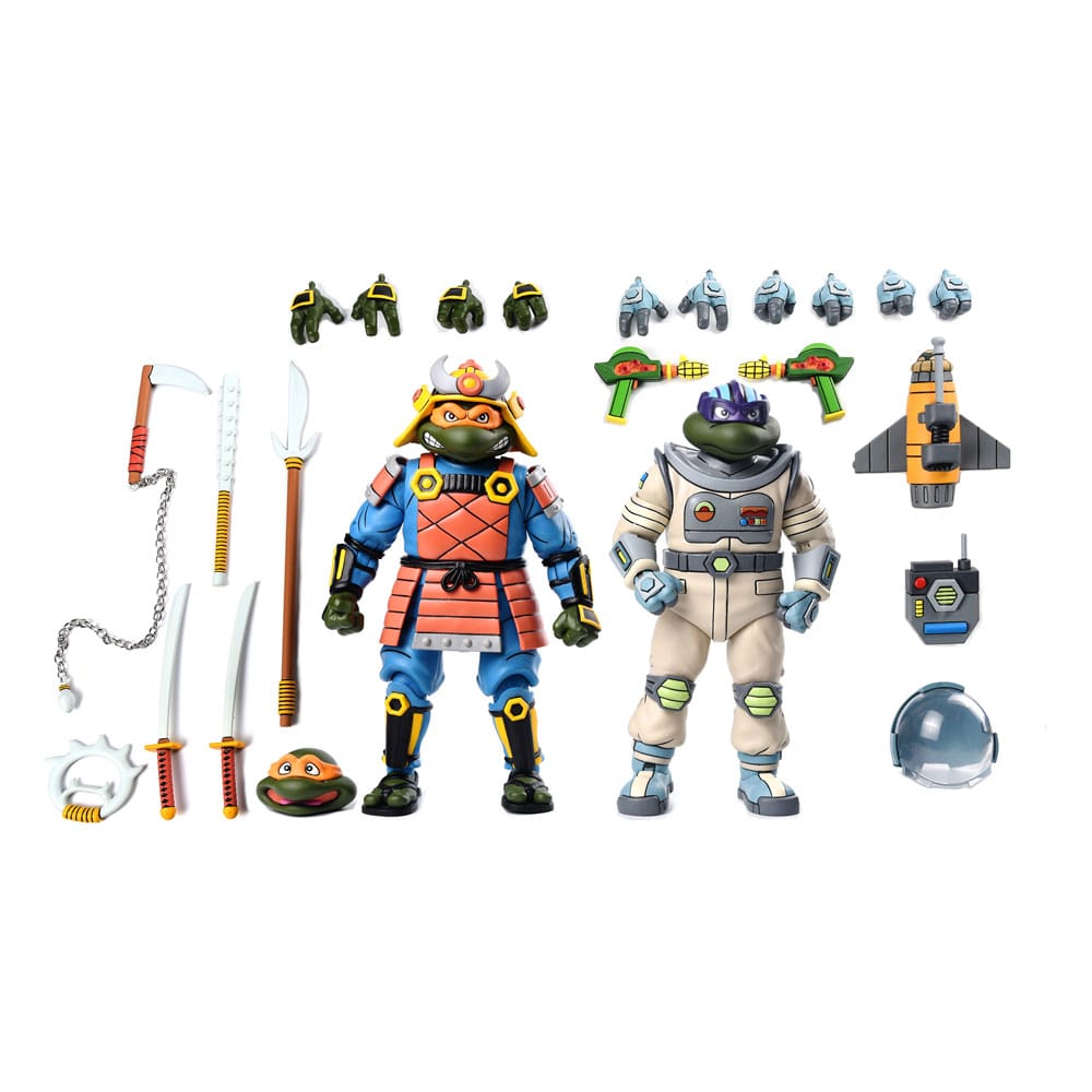 TMNT: Space Adventure & Samurai Turtles (Cartoon) - 2-Pack-Actionfiguren-NECA-Mighty Underground
