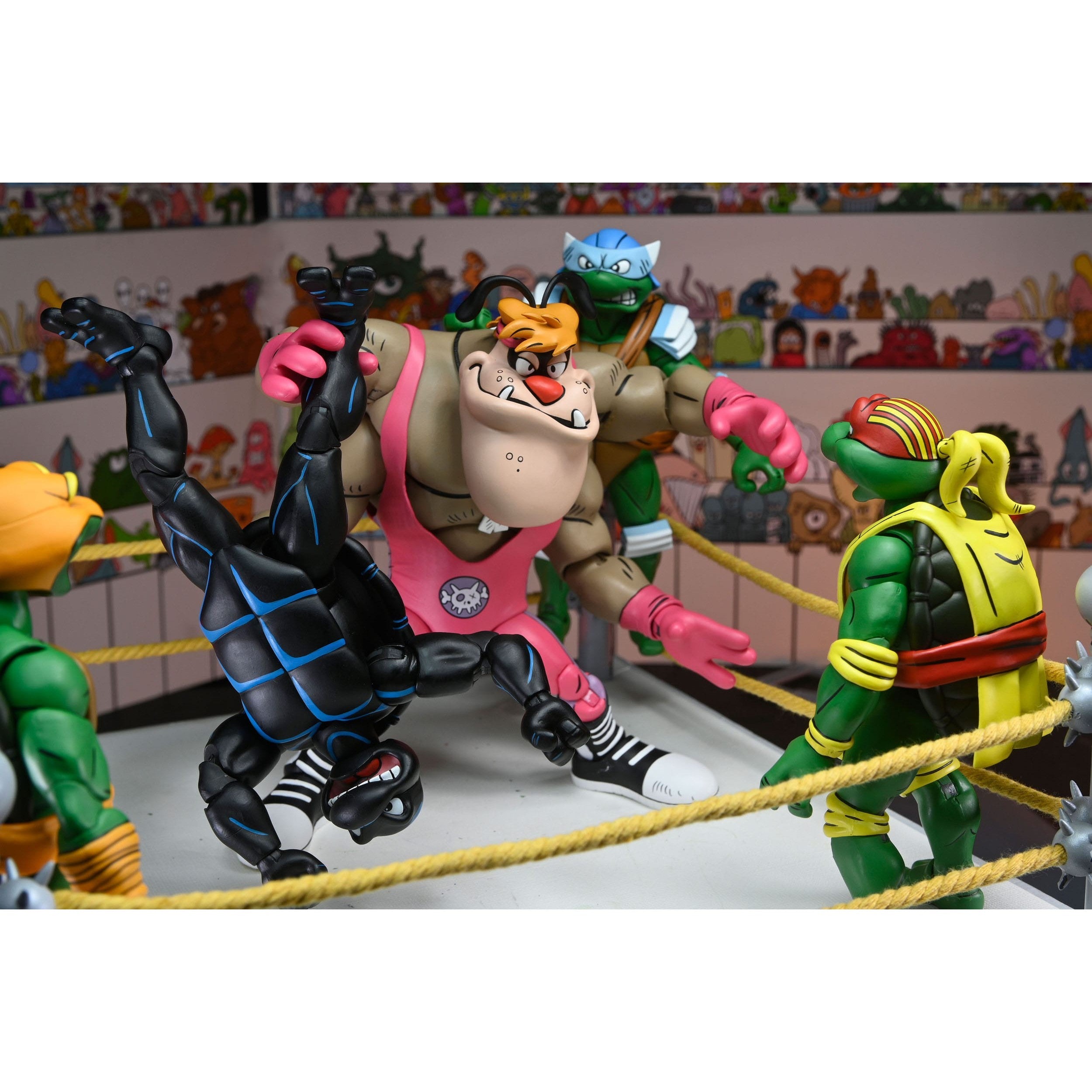 TMNT: Stump Wrestling Turtles (Archie Comics) - 4-Pack-Actionfiguren-NECA-Mighty Underground
