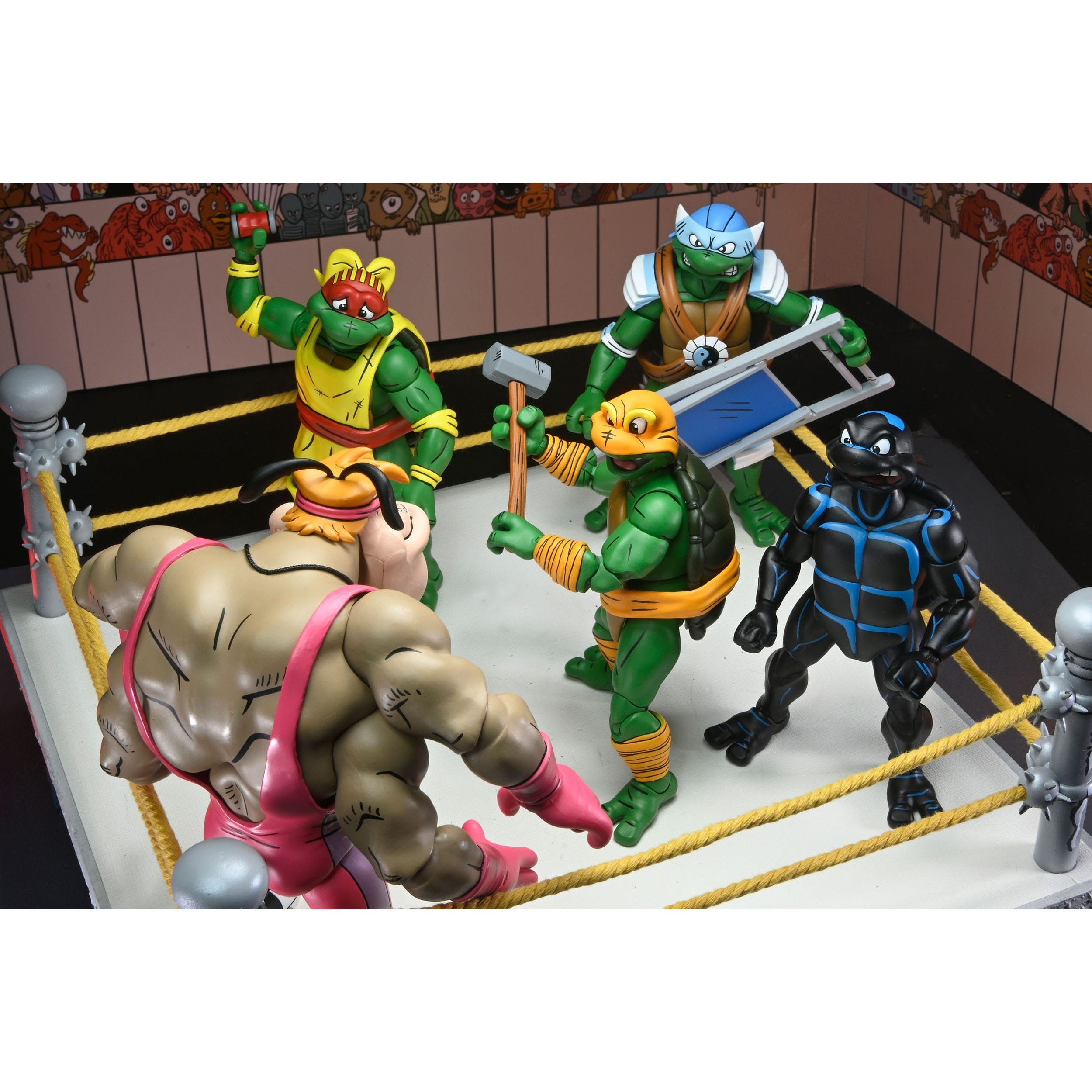 TMNT: Stump Wrestling Turtles (Archie Comics) - 4-Pack-Actionfiguren-NECA-Mighty Underground