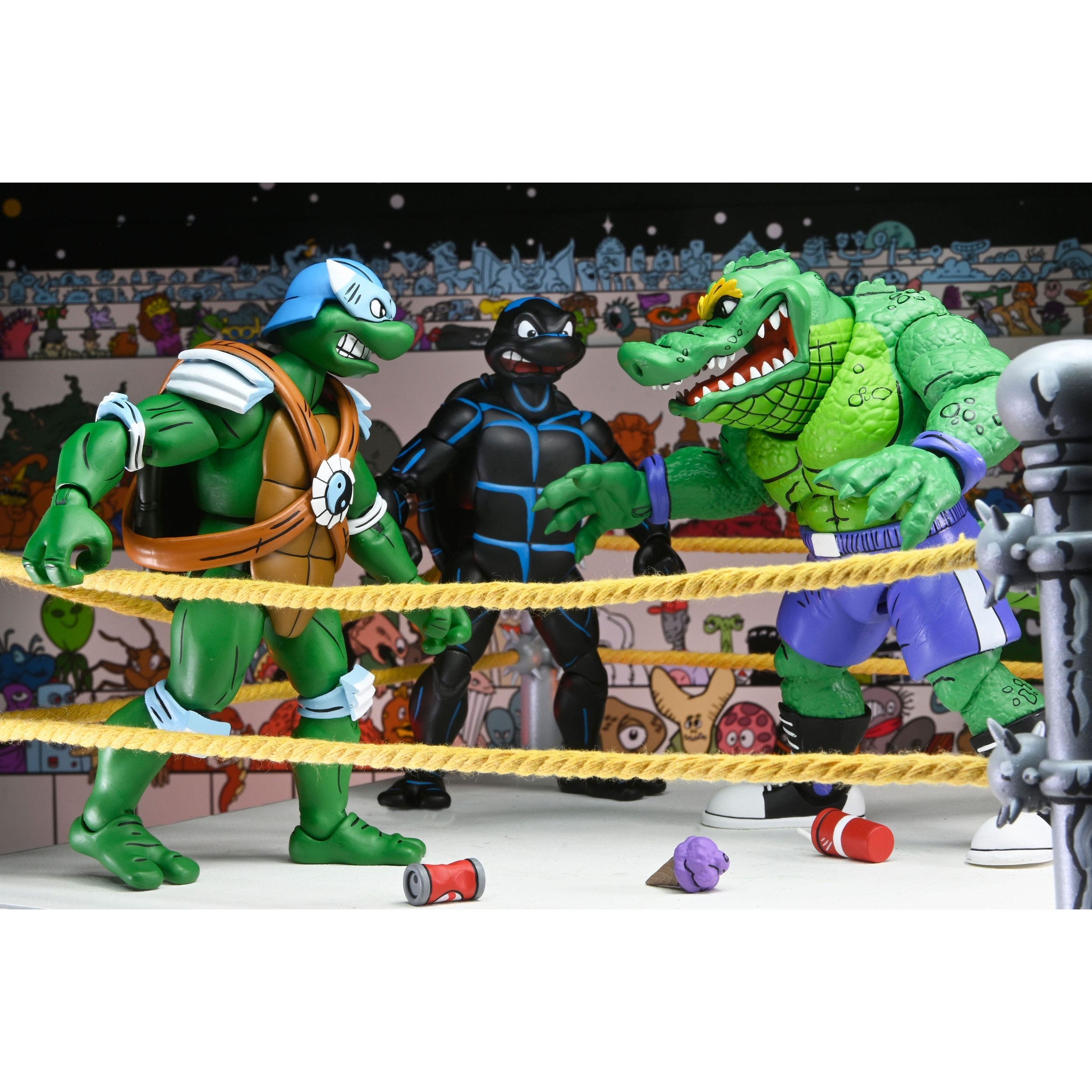 TMNT: Stump Wrestling Turtles (Archie Comics) - 4-Pack-Actionfiguren-NECA-Mighty Underground