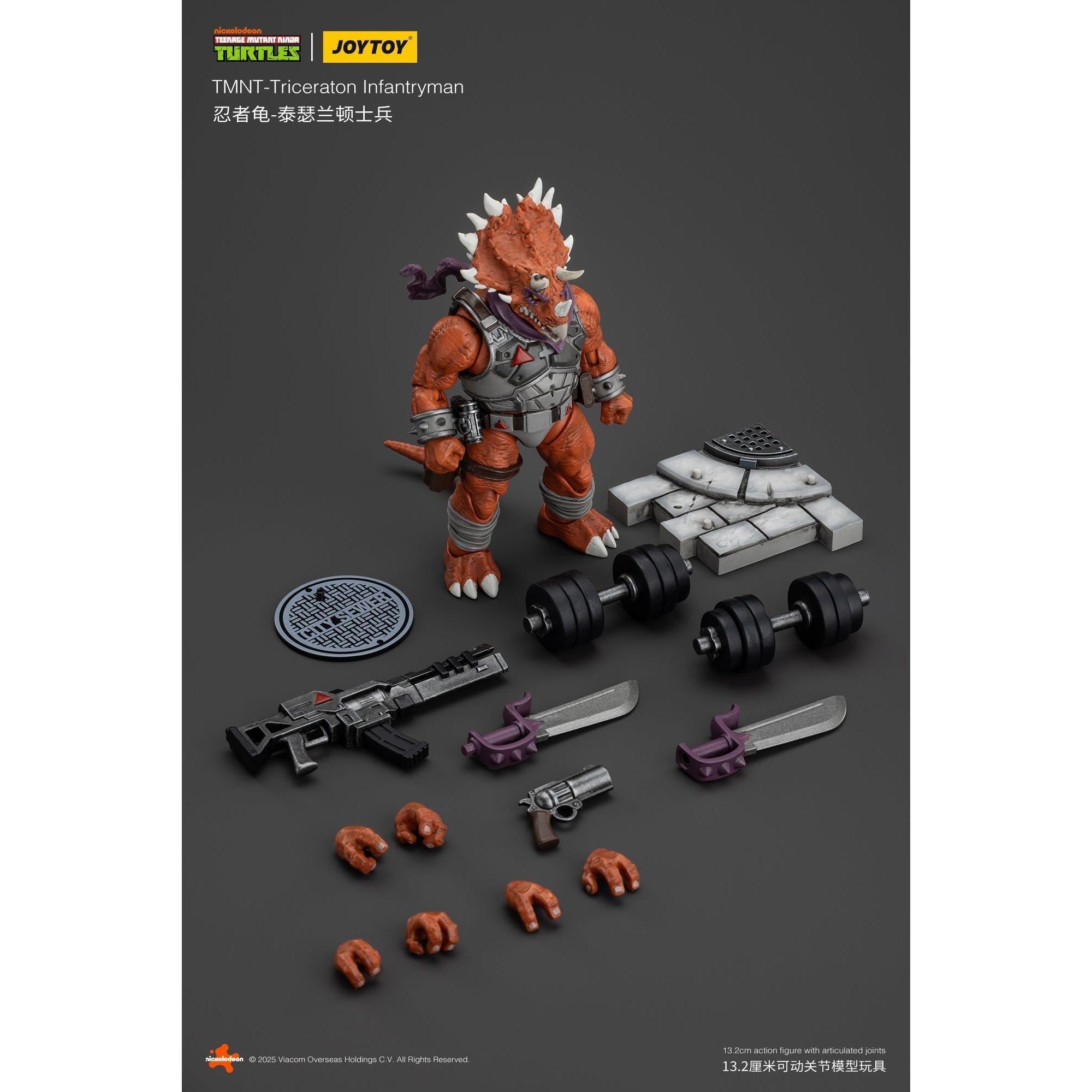 TMNT: Triceraton Infantryman - 1/18-Actionfiguren-JoyToy-Mighty Underground