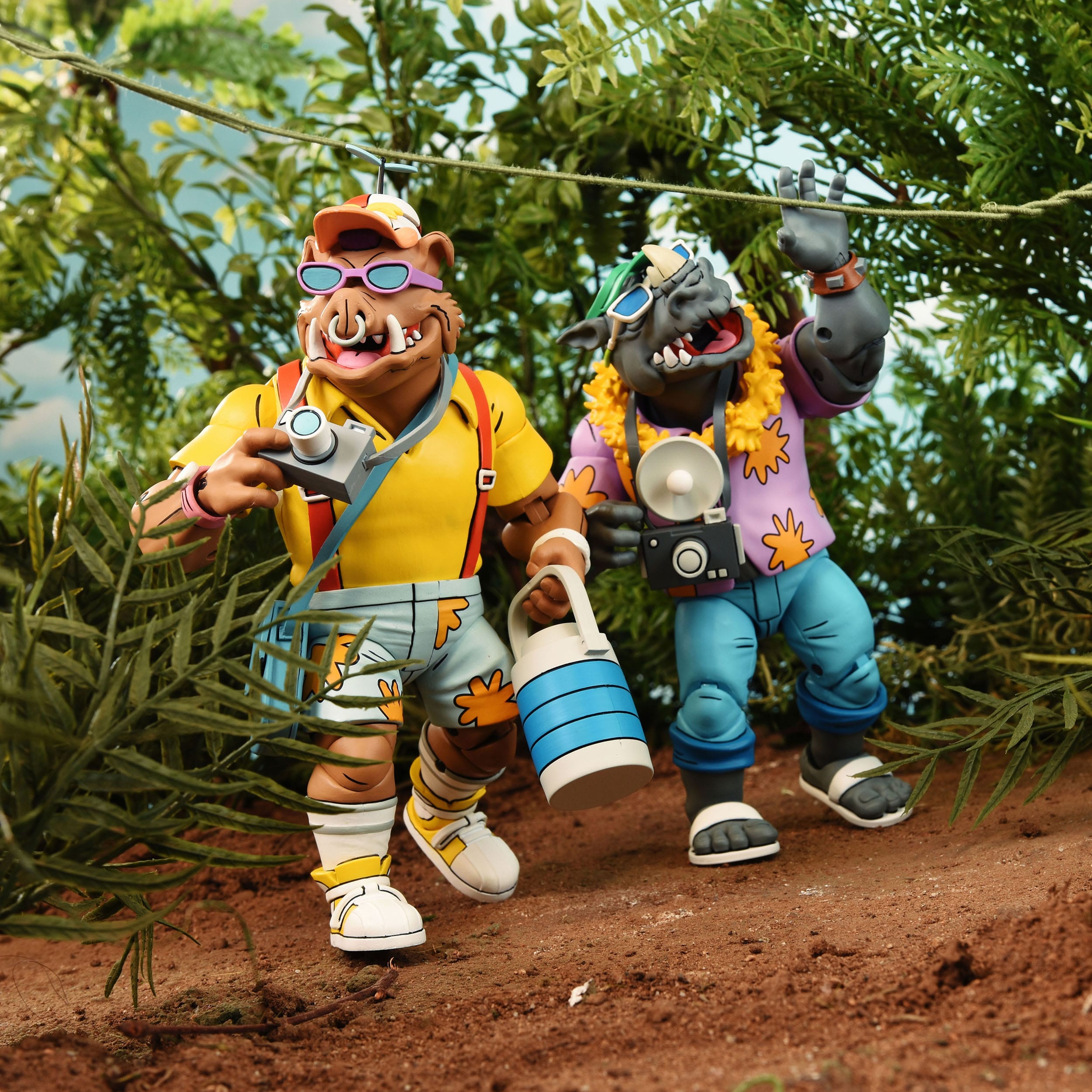 TMNT: Vacation Bebop and Rocksteady (Cartoon) - 2-Pack-Actionfiguren-NECA-Mighty Underground
