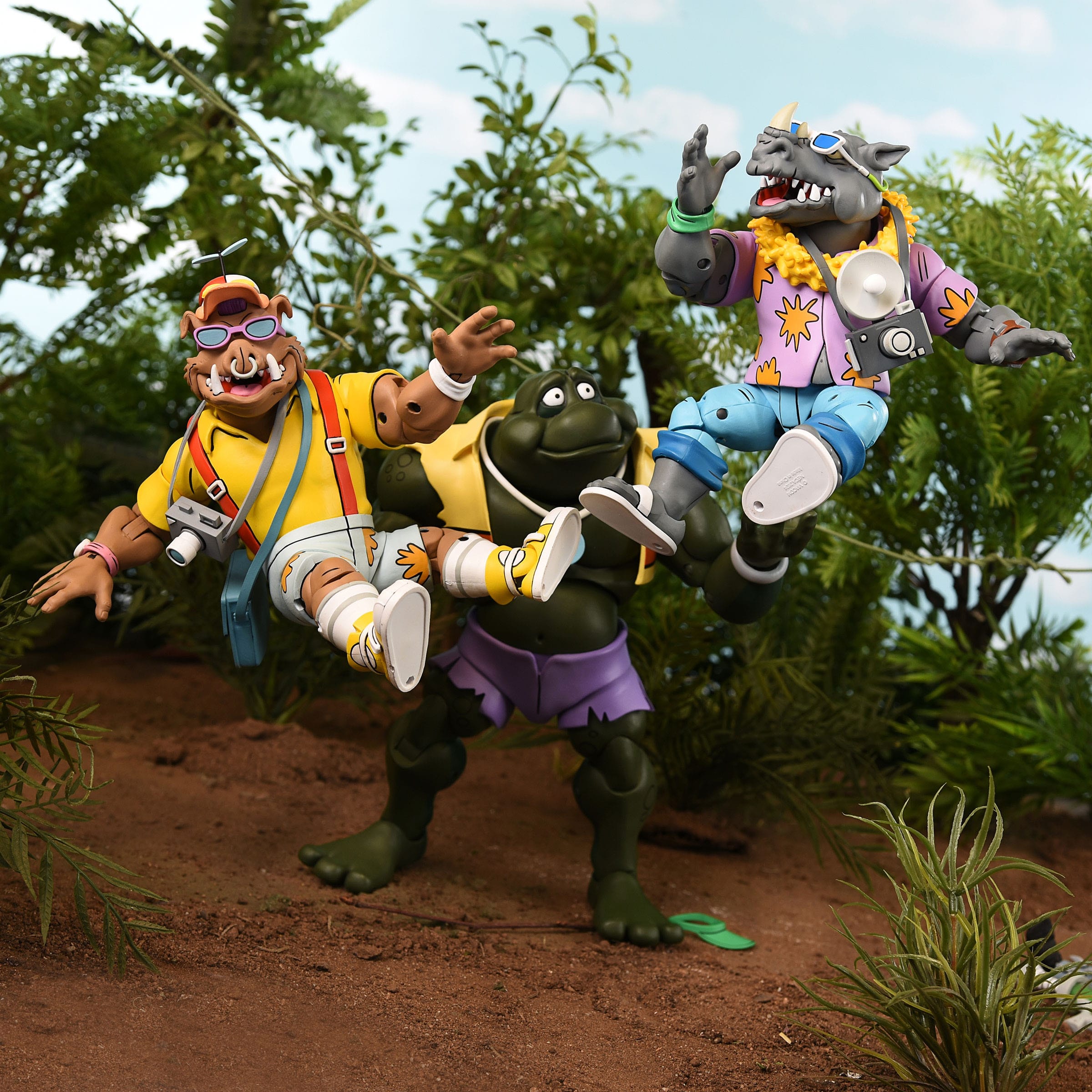 TMNT: Vacation Bebop and Rocksteady (Cartoon) - 2-Pack-Actionfiguren-NECA-Mighty Underground