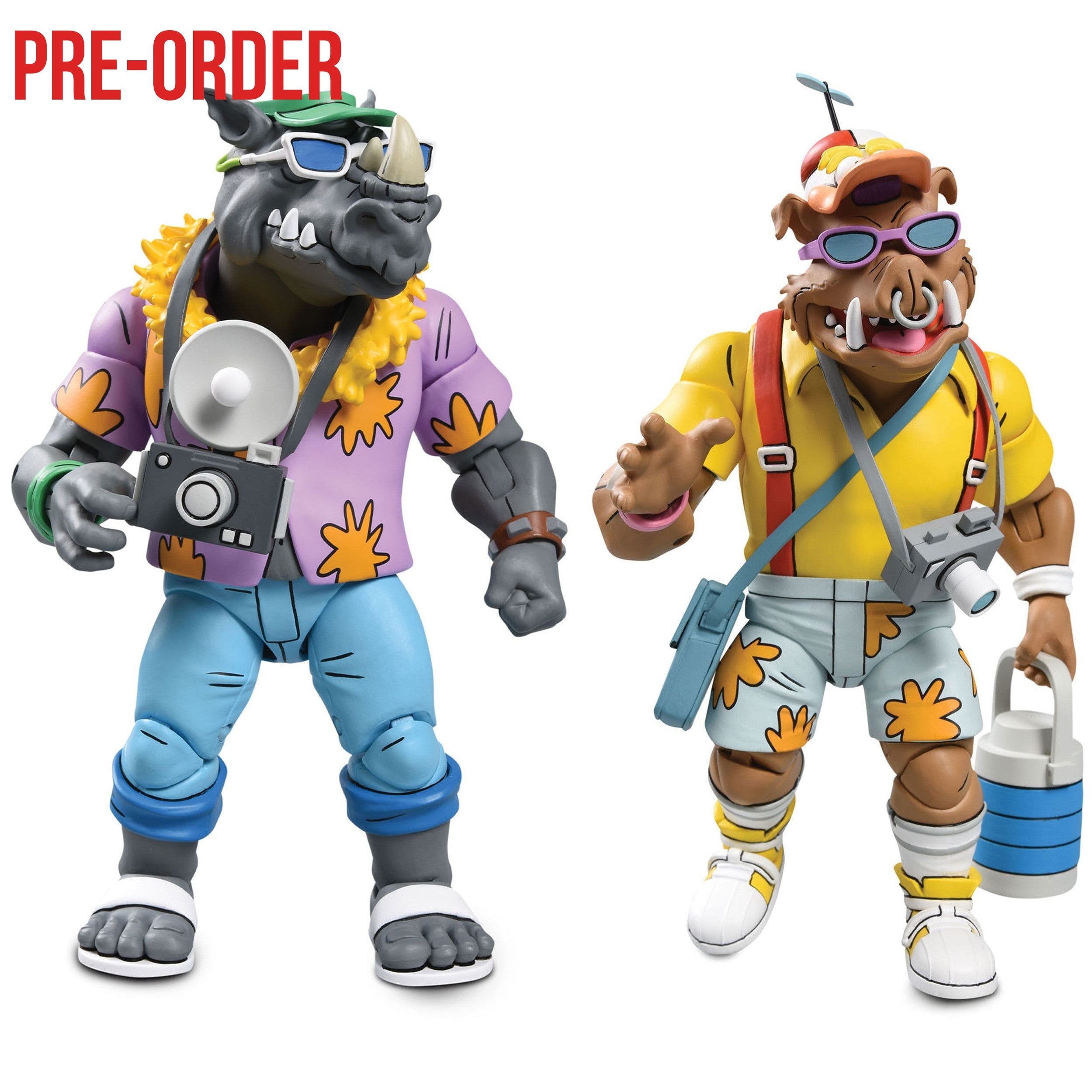 TMNT: Vacation Bebop and Rocksteady (Cartoon) - 2-Pack-Actionfiguren-NECA-Mighty Underground