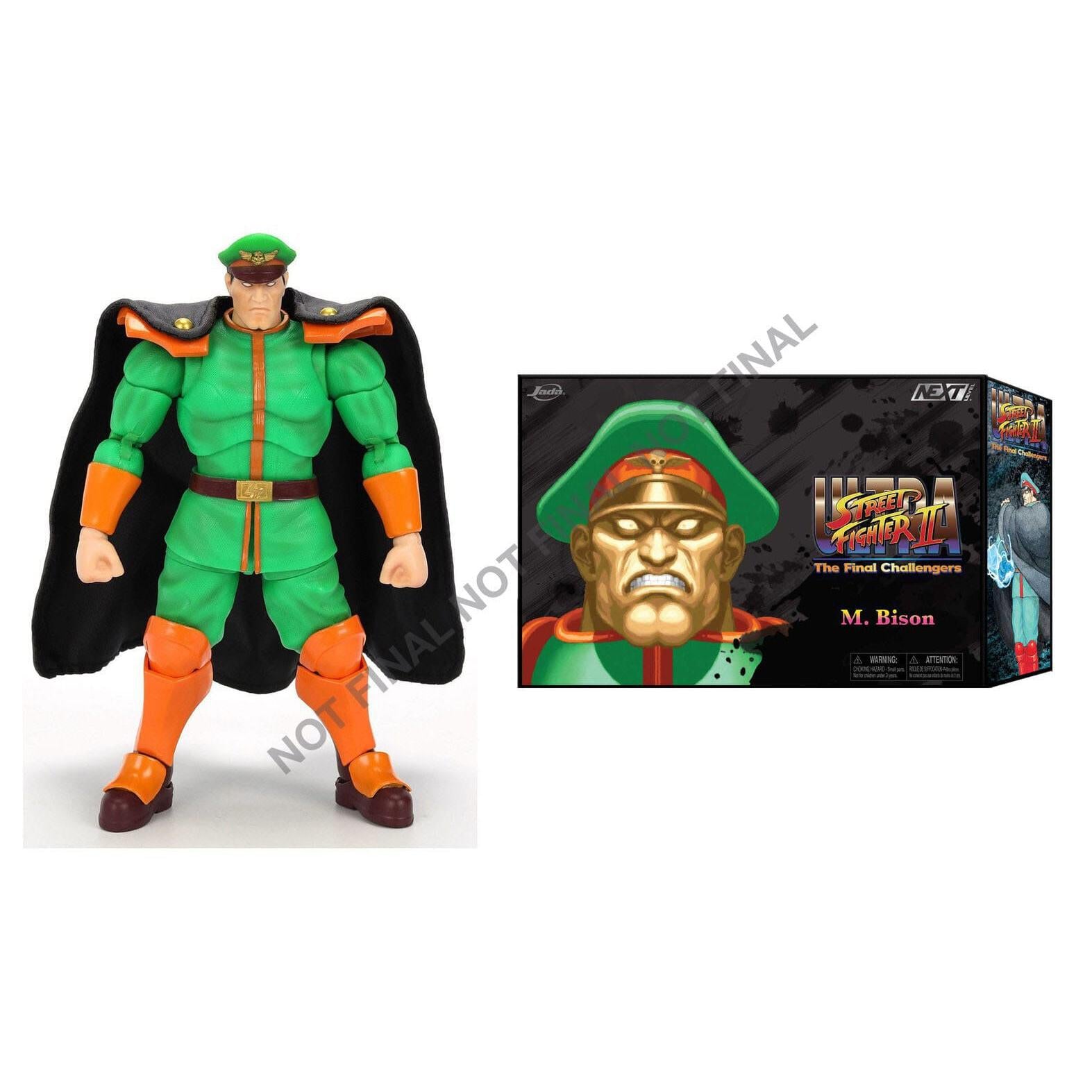 Ultra Street Fighter II The Final Challengers: M. Bison (Green Player 2 Version, Exclusive) - 6 inch-Actionfiguren-Jada Toys-Mighty Underground