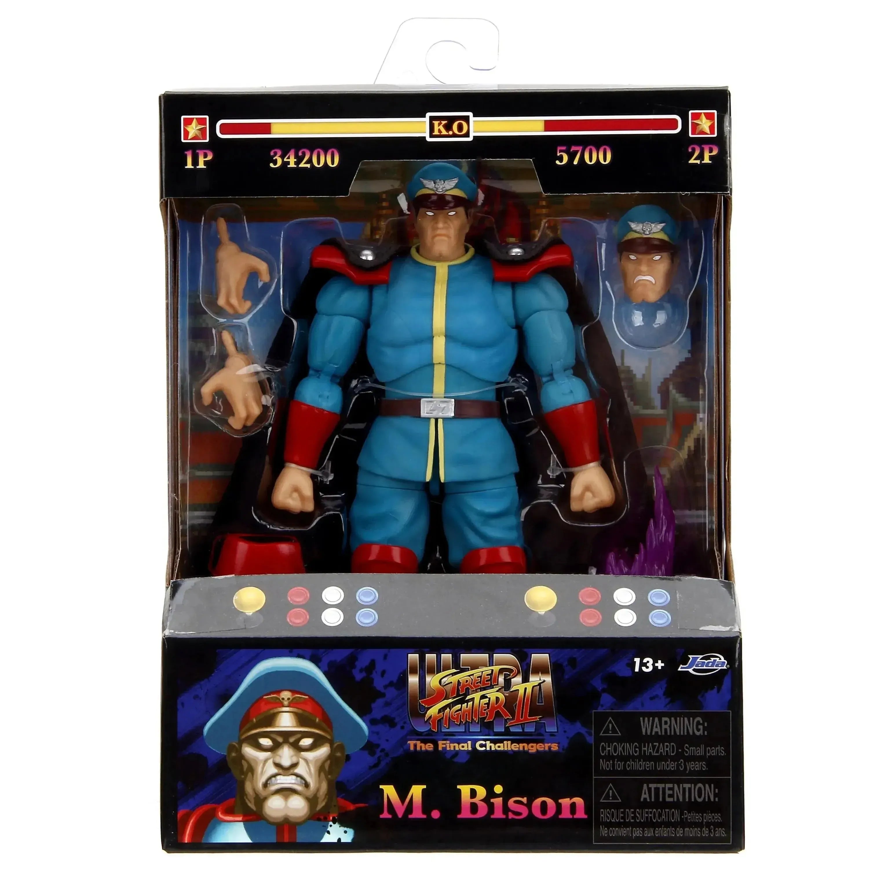 Ultra Street Fighter II The Final Challengers: M. Bison (Player 2 Version, Exclusive) - 6 inch-Actionfiguren-Jada Toys-Mighty Underground