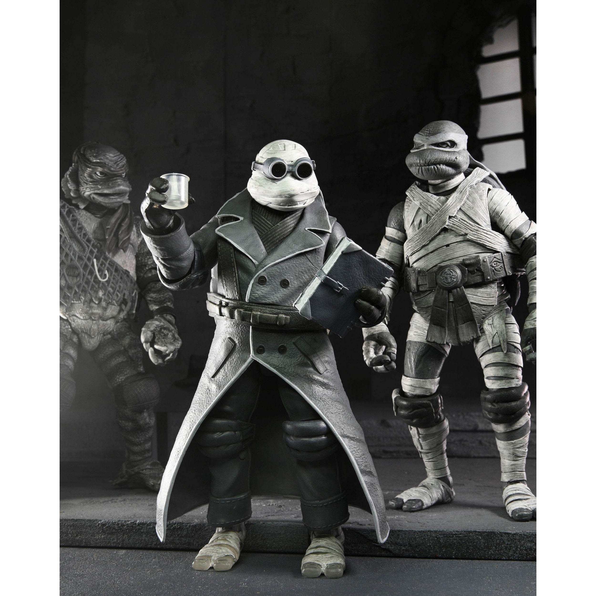 Universal Monsters x TMNT: Turtles Black & White - 4-Pack-Actionfiguren-NECA-Mighty Underground