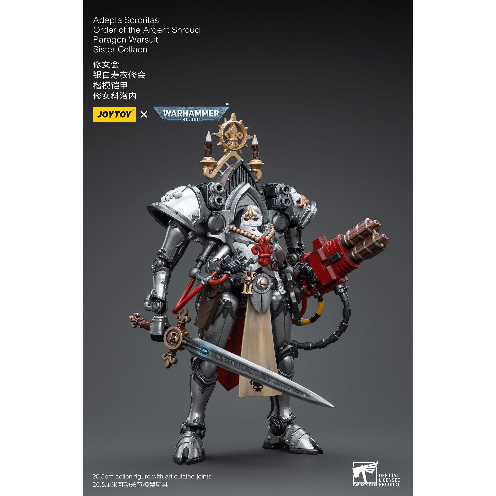 Warhammer 40k: Adepta Sororitas Order of the Argent Shroud Paragon Warsuit Sister Collaen-Actionfiguren-JoyToy-Mighty Underground
