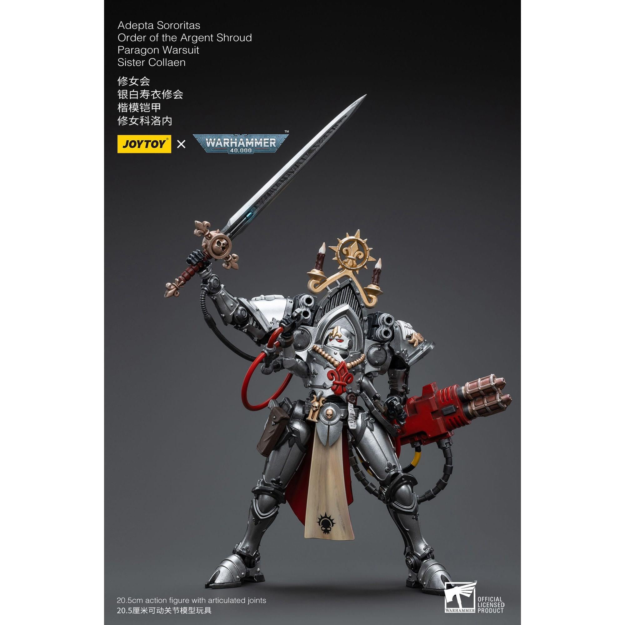 Warhammer 40k: Adepta Sororitas Order of the Argent Shroud Paragon Warsuit Sister Collaen-Actionfiguren-JoyToy-Mighty Underground