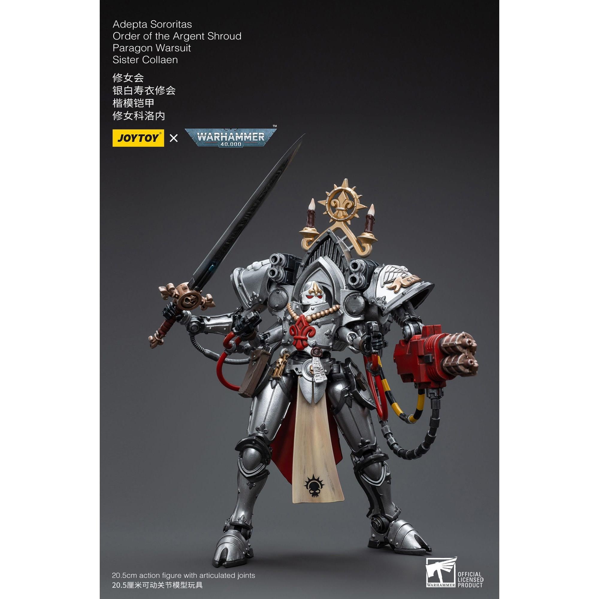 Warhammer 40k: Adepta Sororitas Order of the Argent Shroud Paragon Warsuit Sister Collaen-Actionfiguren-JoyToy-Mighty Underground