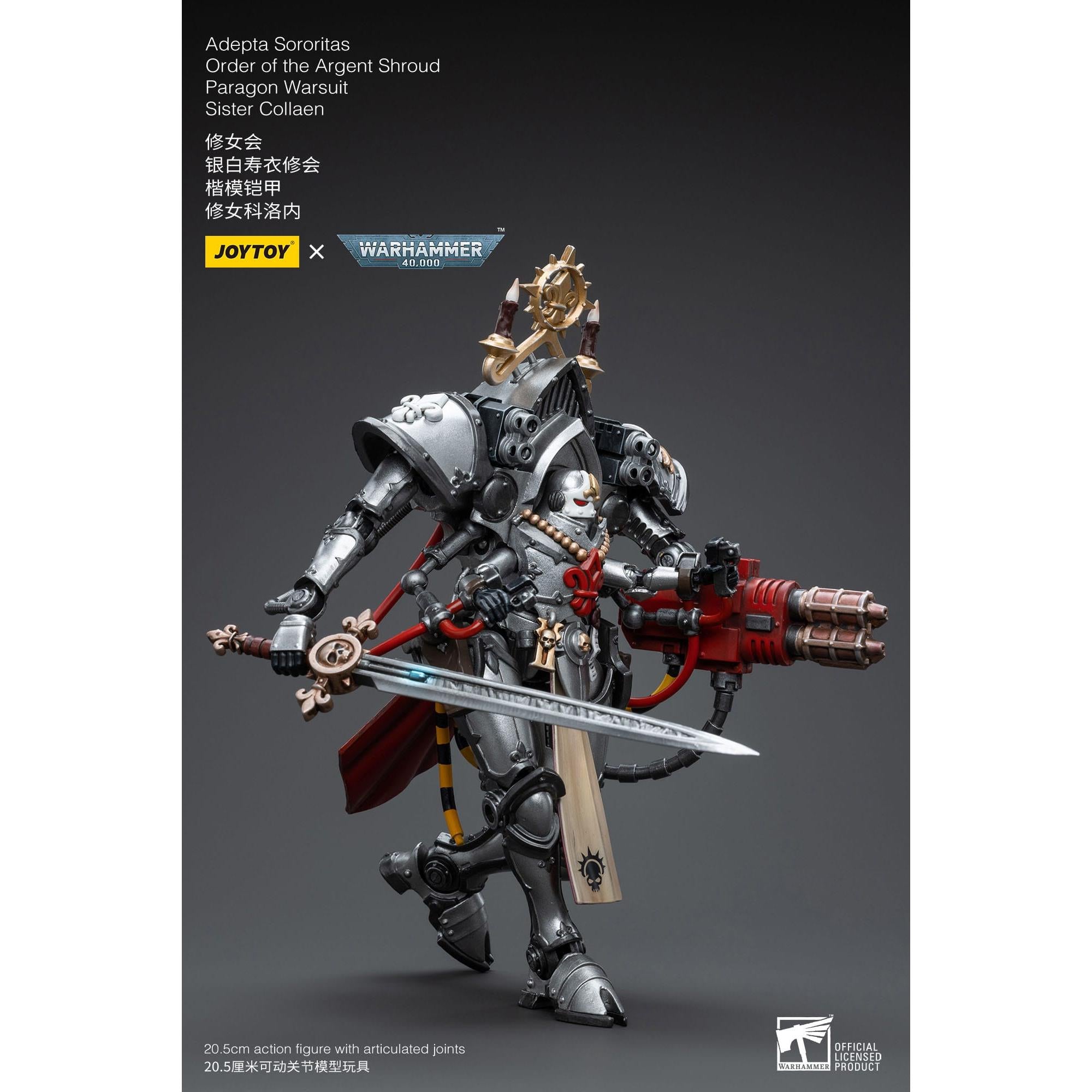Warhammer 40k: Adepta Sororitas Order of the Argent Shroud Paragon Warsuit Sister Collaen-Actionfiguren-JoyToy-Mighty Underground
