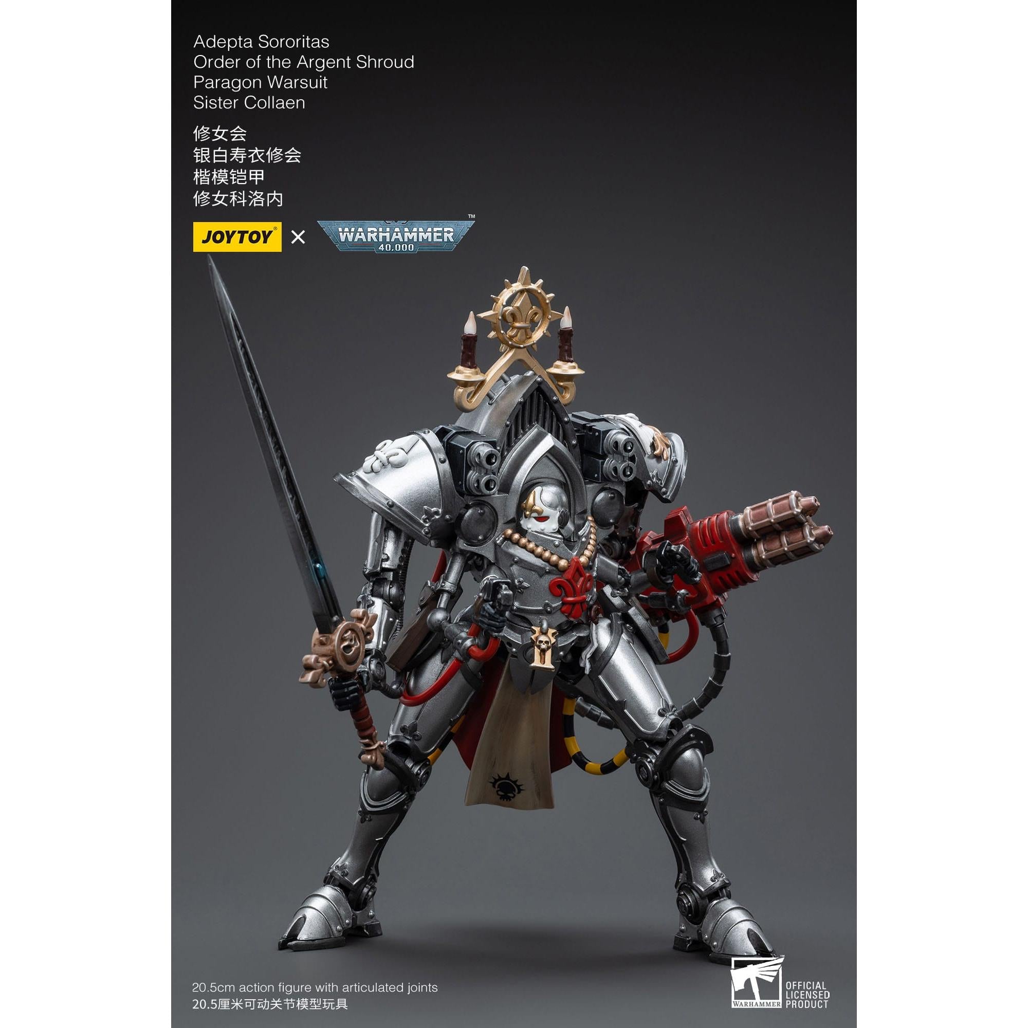 Warhammer 40k: Adepta Sororitas Order of the Argent Shroud Paragon Warsuit Sister Collaen-Actionfiguren-JoyToy-Mighty Underground