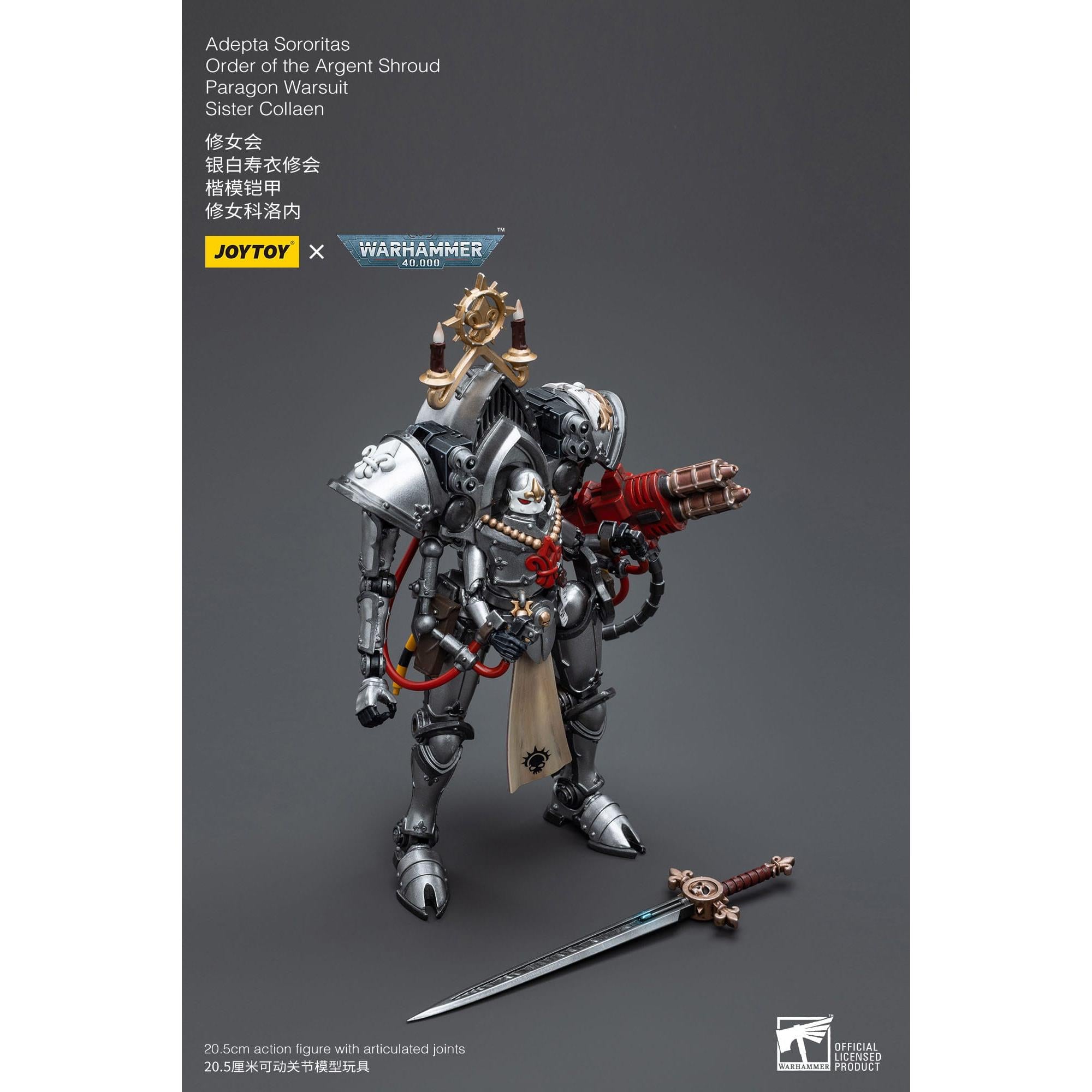 Warhammer 40k: Adepta Sororitas Order of the Argent Shroud Paragon Warsuit Sister Collaen-Actionfiguren-JoyToy-Mighty Underground