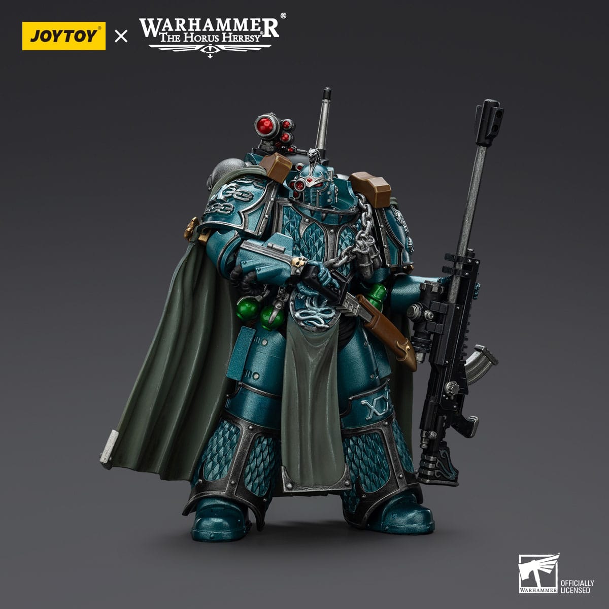 Warhammer 40k: Alpha Legion Exodus The One who is Many With Sniper Rifle And Power Dagger (The Horus Heresy)-Actionfiguren-JoyToy-Mighty Underground