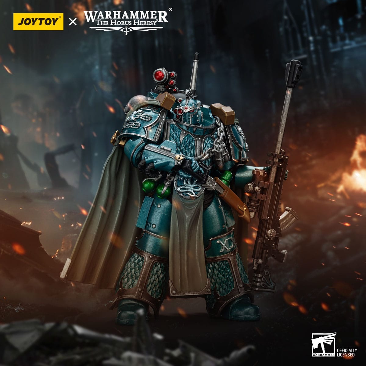 Warhammer 40k: Alpha Legion Exodus The One who is Many With Sniper Rifle And Power Dagger (The Horus Heresy)-Actionfiguren-JoyToy-Mighty Underground