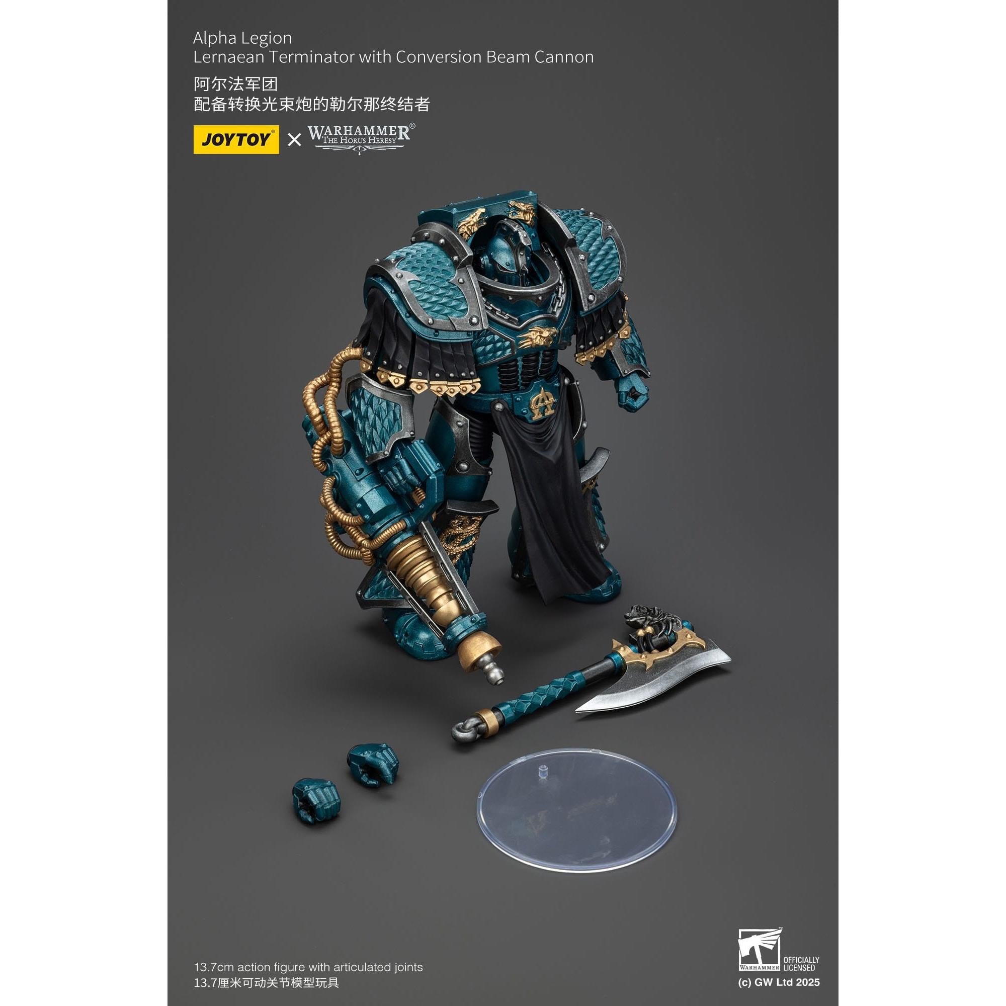Warhammer 40k: Alpha Legion Lernaean Terminator with Conversion Beam Cannon (The Horus Heresy)-Actionfiguren-JoyToy-Mighty Underground