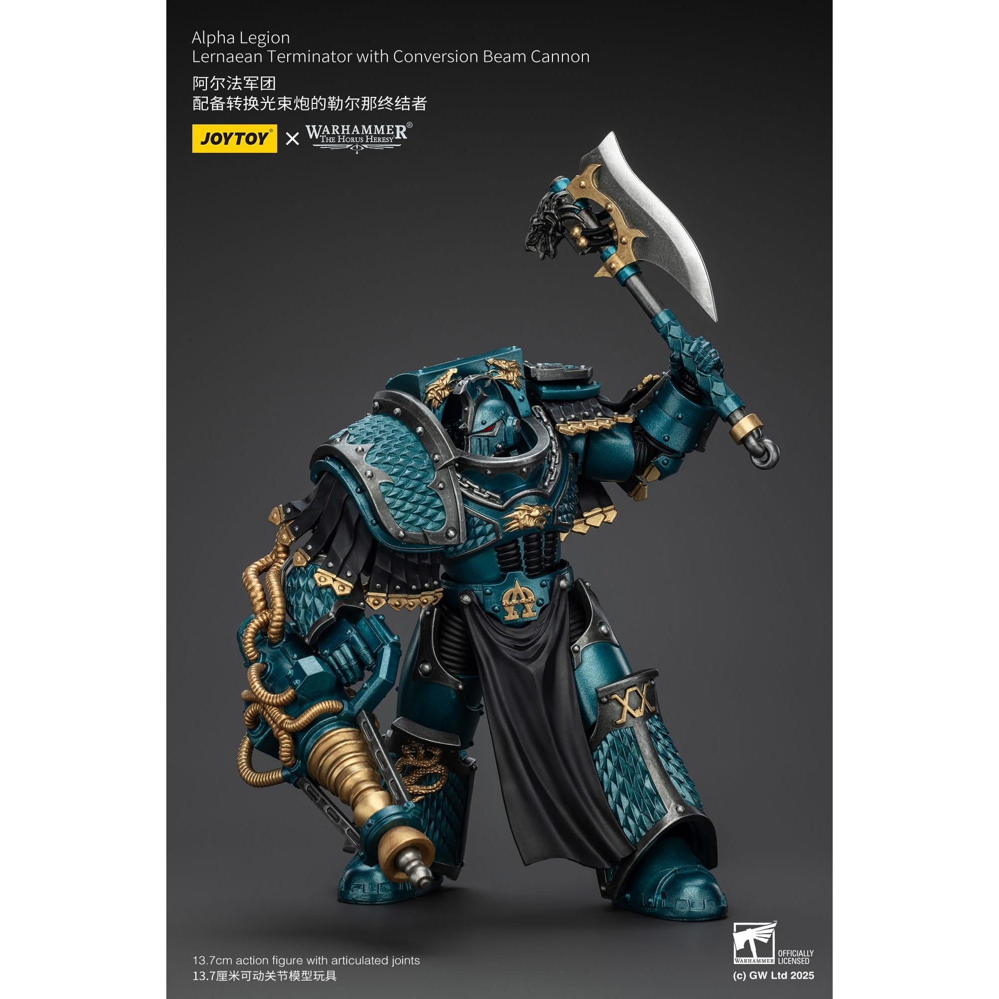 Warhammer 40k: Alpha Legion Lernaean Terminator with Conversion Beam Cannon (The Horus Heresy)-Actionfiguren-JoyToy-Mighty Underground