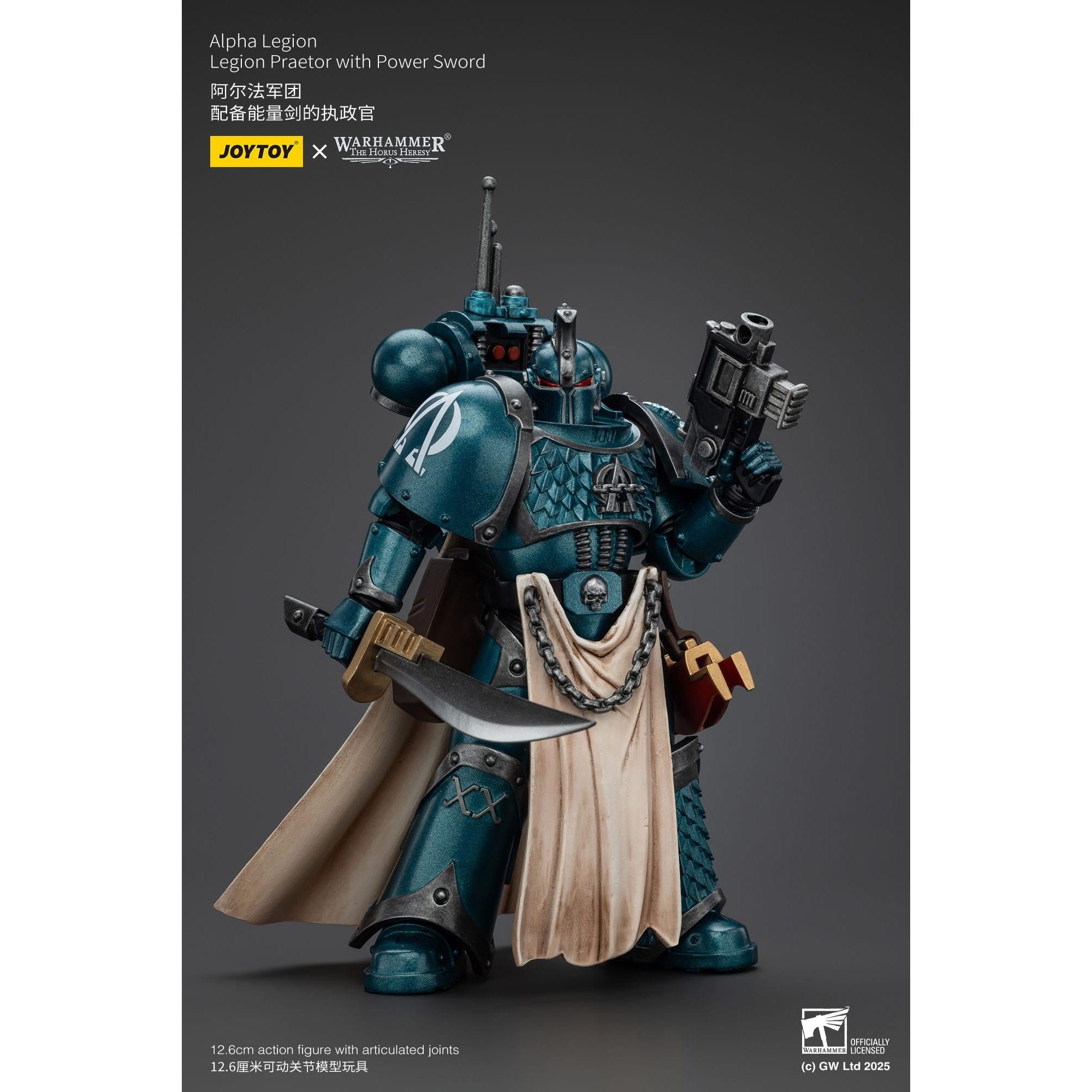 Warhammer 40k: Alpha Legion Praetor with Power Sword (The Horus Heresy)-Actionfiguren-JoyToy-Mighty Underground