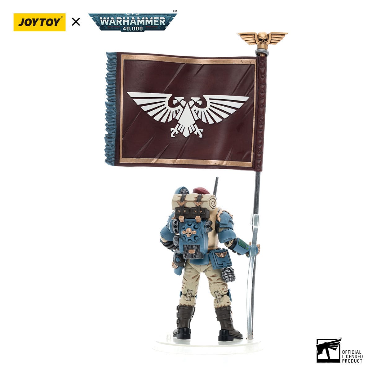 Warhammer 40k: Astra Militarum 55th Kappic Eagles Tempestus Scions Command Squad Banner Bearer-Actionfiguren-JoyToy-Mighty Underground