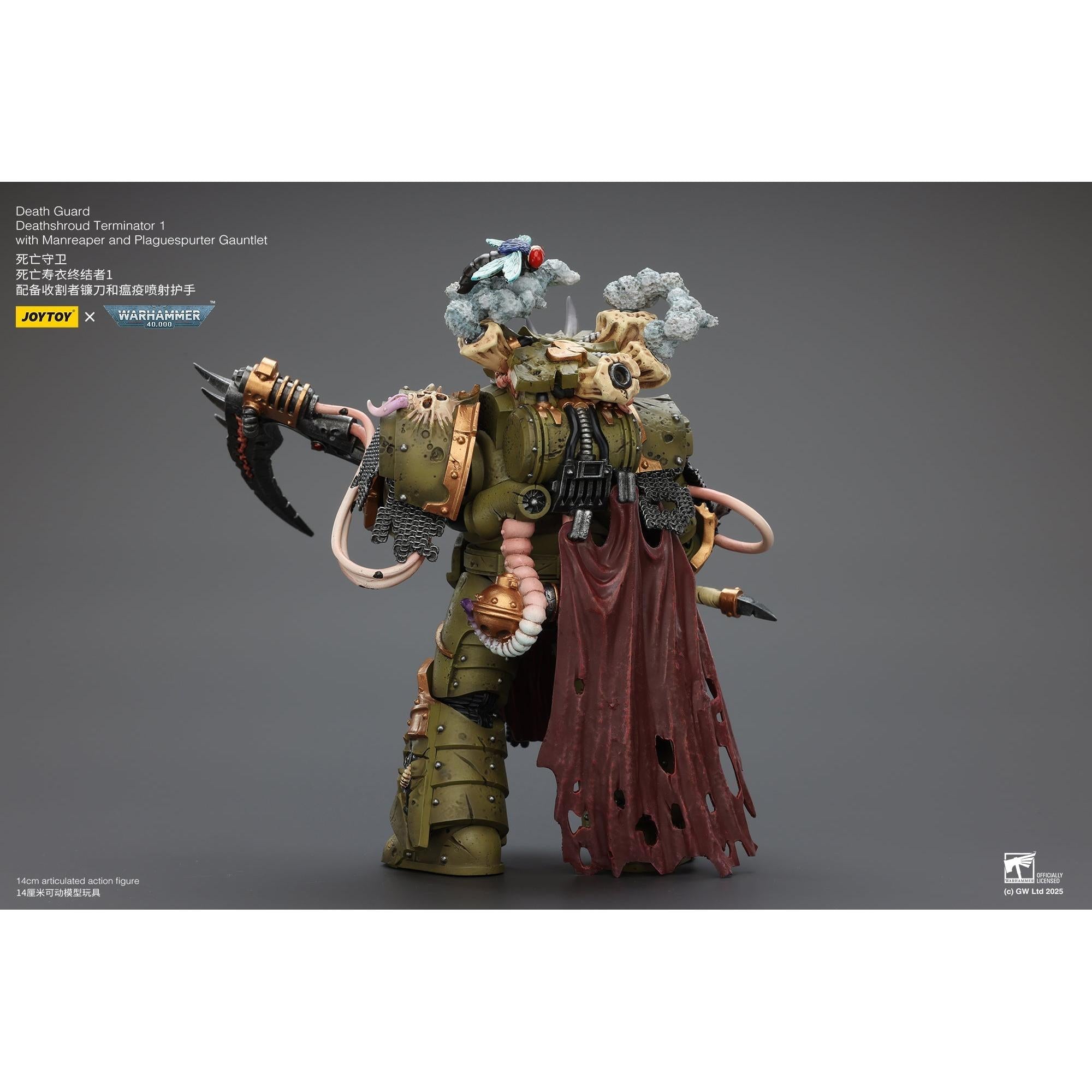 Warhammer 40k: Death Guard - Deathshroud Terminator 1 with Manreaper and Plaguespurter Gauntlet-Actionfiguren-JoyToy-Mighty Underground