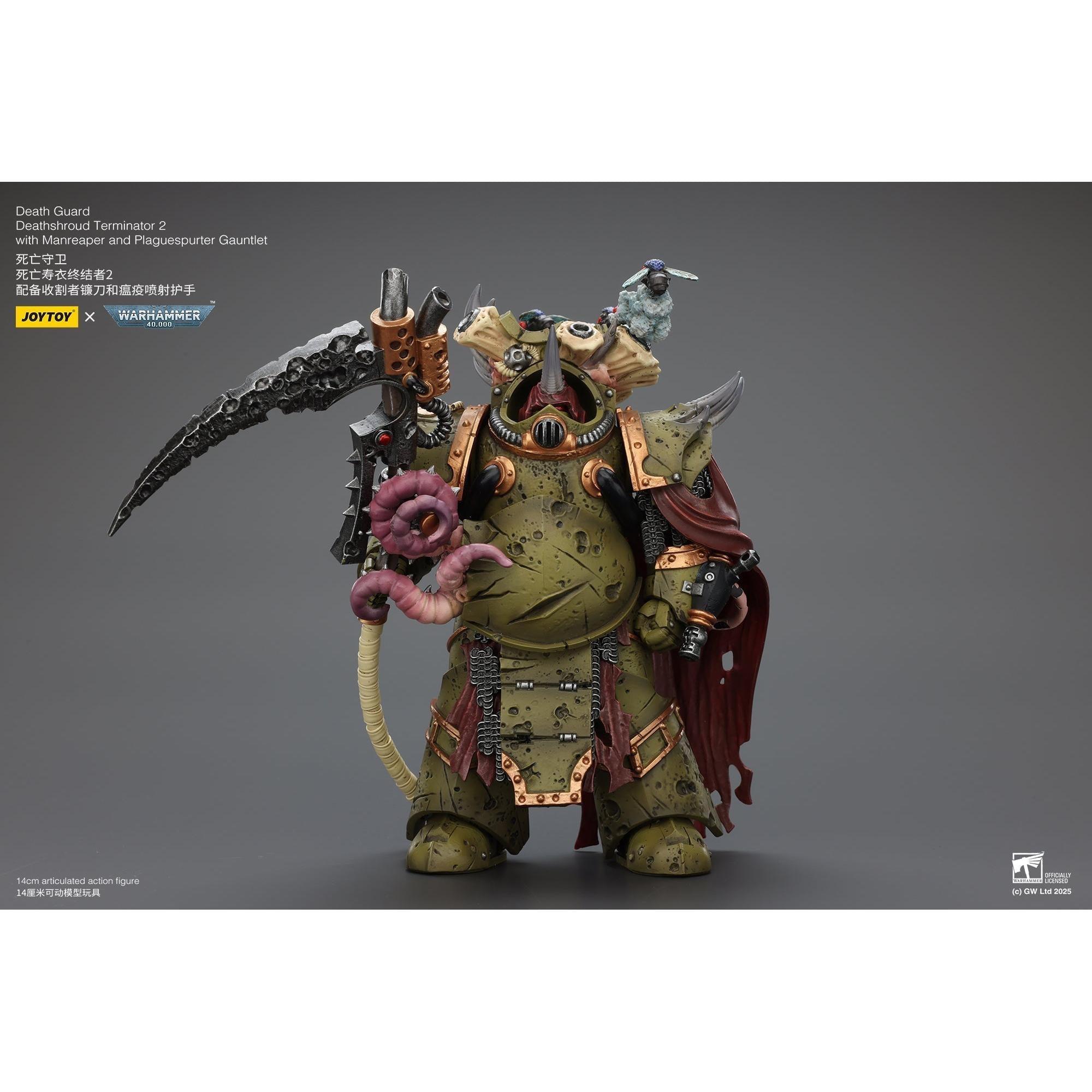 Warhammer 40k: Death Guard - Deathshroud Terminator 2 with Manreaper and Plaguespurter Gauntlet-Actionfiguren-JoyToy-Mighty Underground