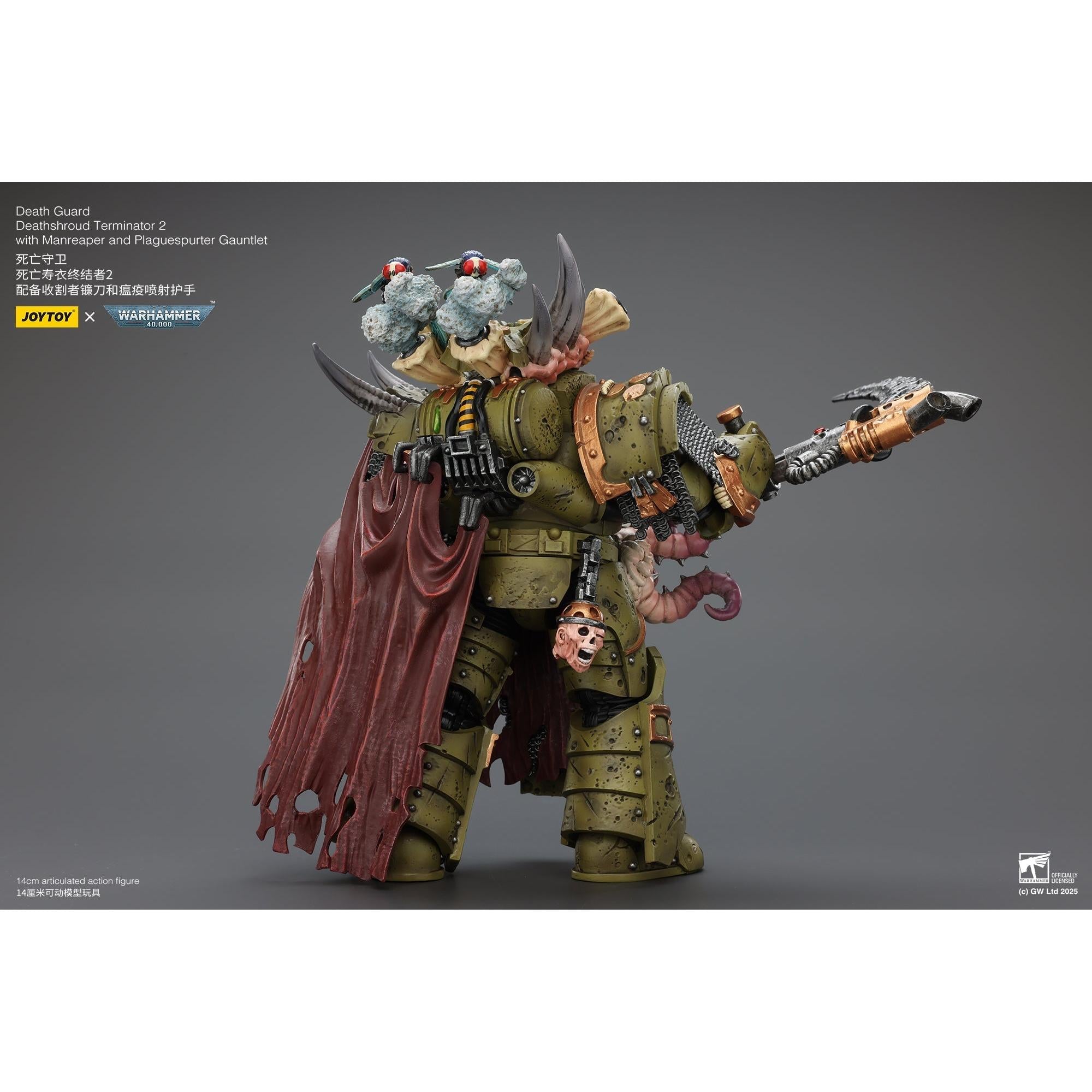 Warhammer 40k: Death Guard - Deathshroud Terminator 2 with Manreaper and Plaguespurter Gauntlet-Actionfiguren-JoyToy-Mighty Underground