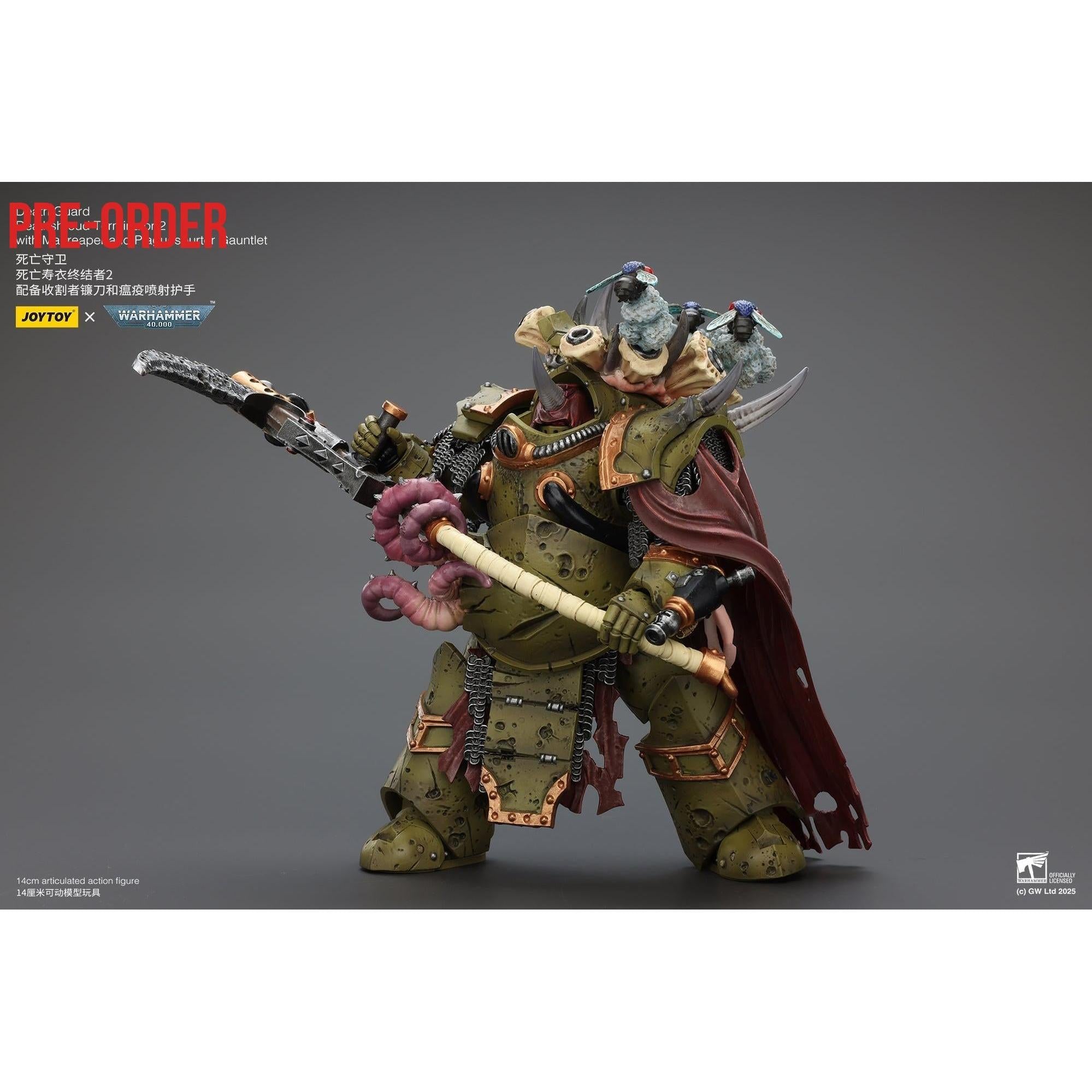 Warhammer 40k: Death Guard - Deathshroud Terminator 2 with Manreaper and Plaguespurter Gauntlet-Actionfiguren-JoyToy-Mighty Underground