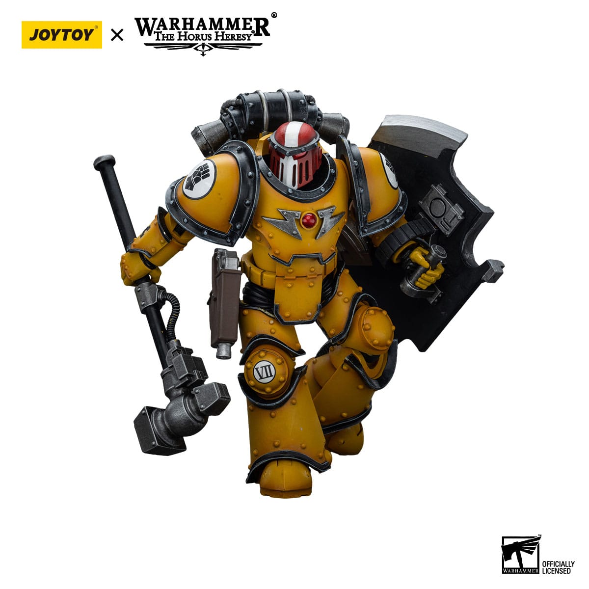 Warhammer 40k: Imperial Fists Legion MkIII Breacher Squad Sergeant with Thunder Hammer - 12 cm (The Horus Heresy)-Actionfiguren-JoyToy-Mighty Underground