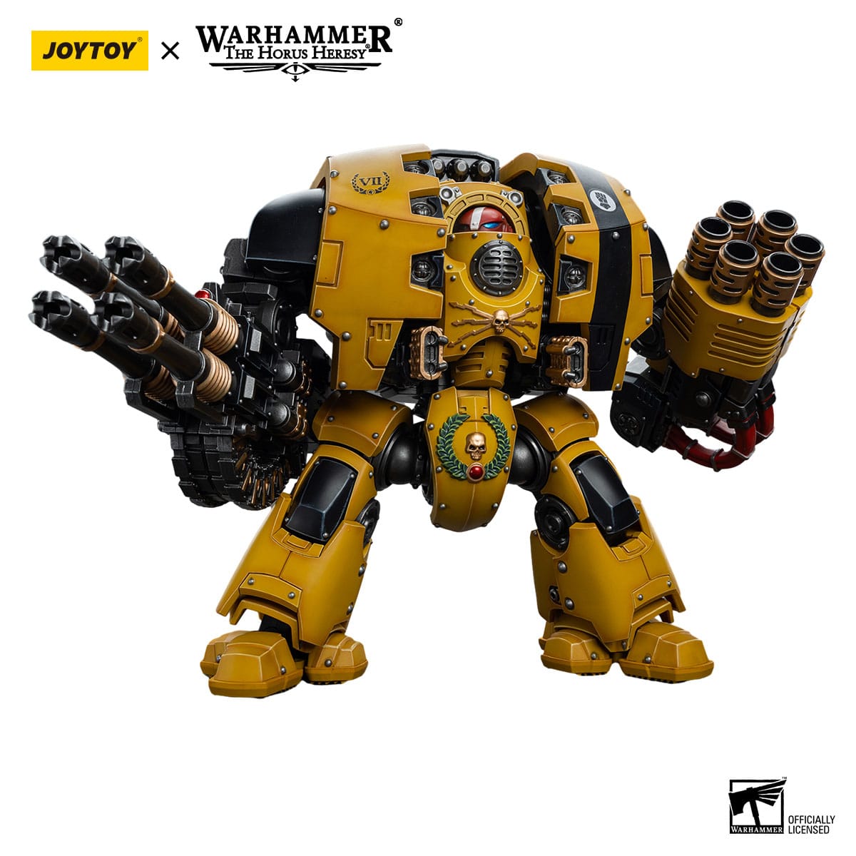 Warhammer 40k: Imperial Fists Leviathan Dreadnought with Cyclonic Melta Lance and Storm Cannon - 12 cm (The Horus Heresy)-Actionfiguren-JoyToy-Mighty Underground