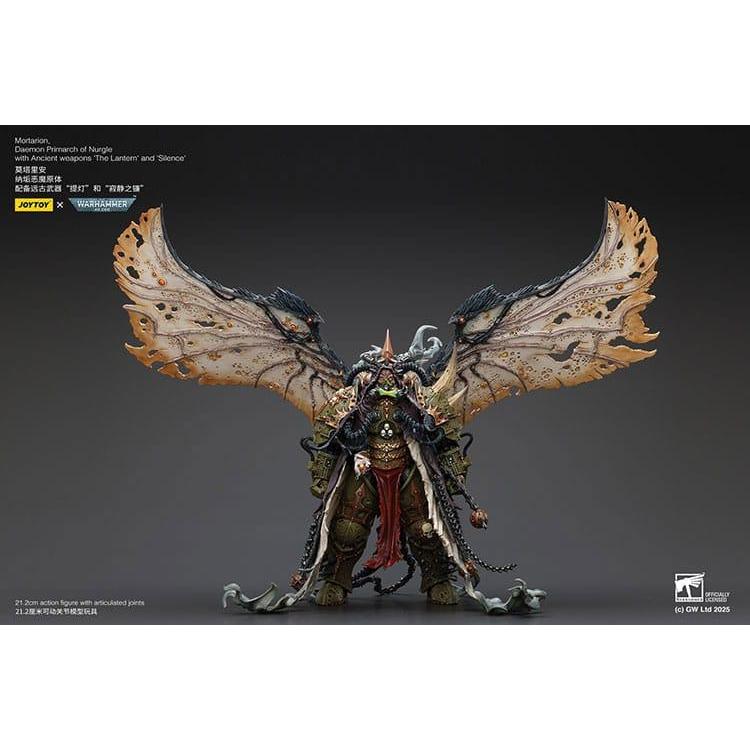 Warhammer 40k: Mortarion Daemon Primarch of Nurgle with Ancient weapons The Lantern and Silence-Actionfiguren-JoyToy-Mighty Underground