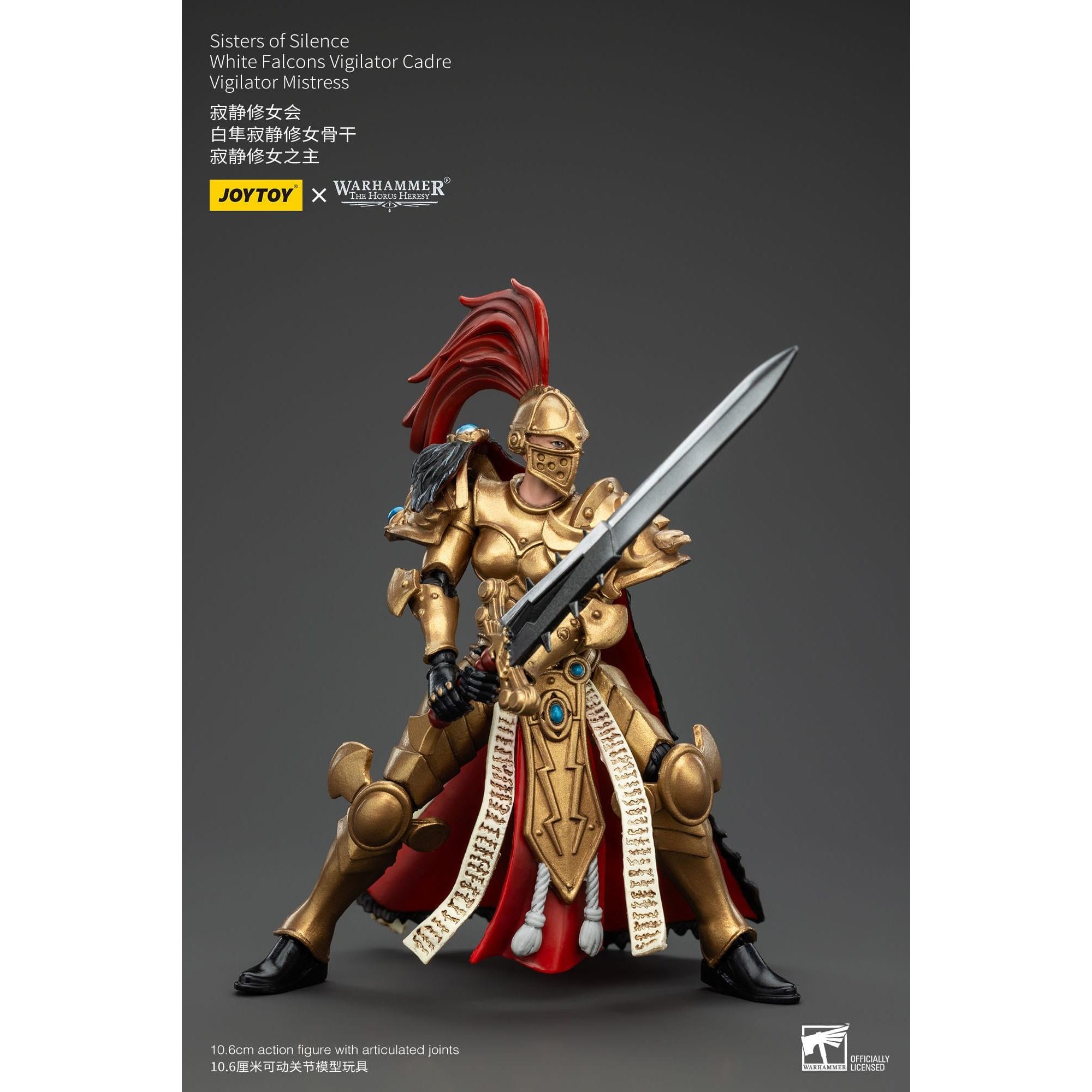 Warhammer 40k: Sisters of Silence White Falcons Vigilator Cadre Vigilator Mistress (The Horus Heresy)-Actionfiguren-JoyToy-Mighty Underground