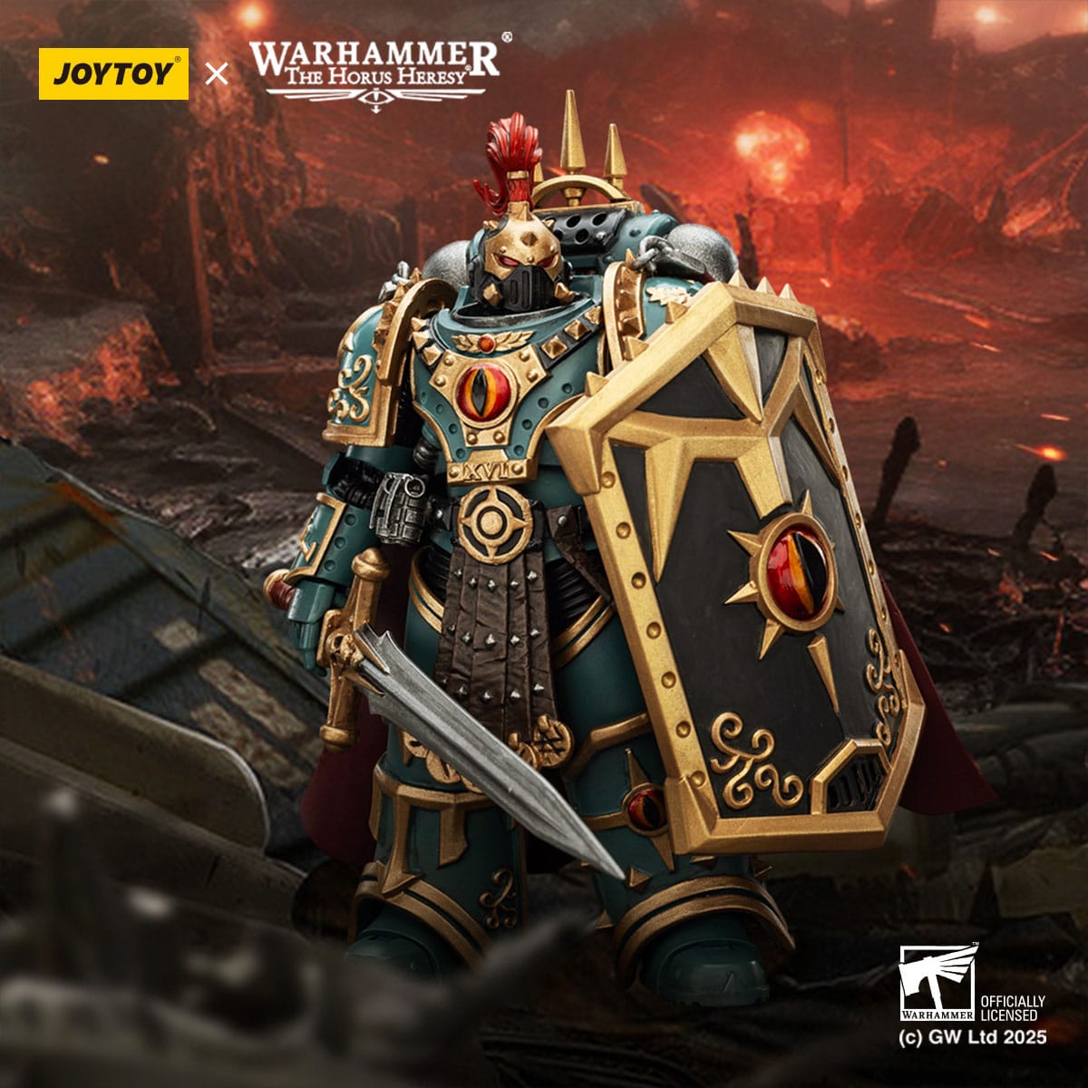 Warhammer 40k: Sons of Horus Little Horus Aximand Captain of the 5th Company (The Horus Heresy)-Actionfiguren-JoyToy-Mighty Underground