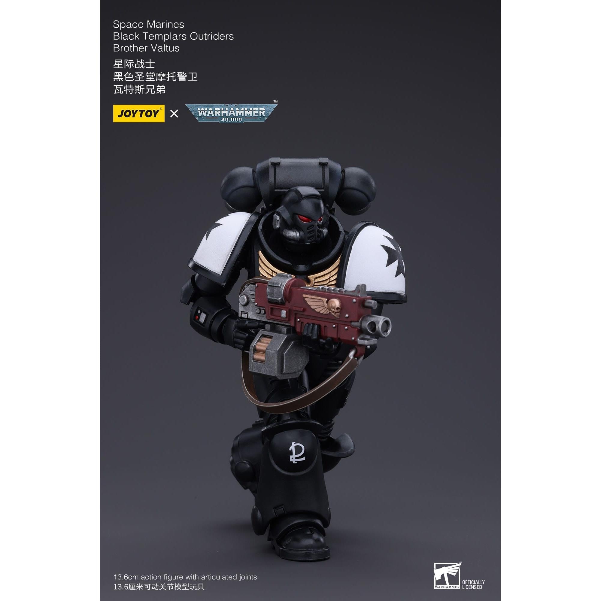 Warhammer 40k: Space Marines Black Templars Outriders Brother Valtus-Actionfiguren-JoyToy-Mighty Underground