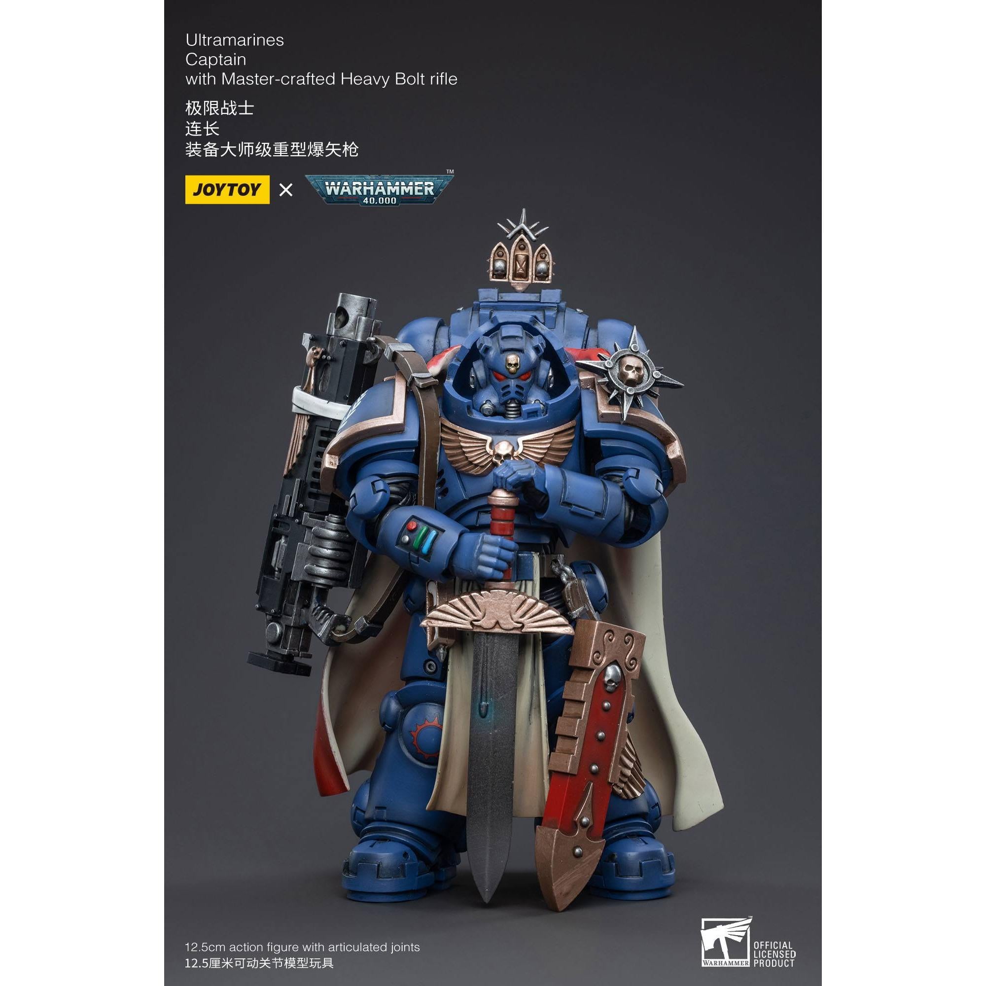 Warhammer 40k: Ultramarines Captain with Master-Crafted Heavy Bolt Rifle-Actionfiguren-JoyToy-Mighty Underground