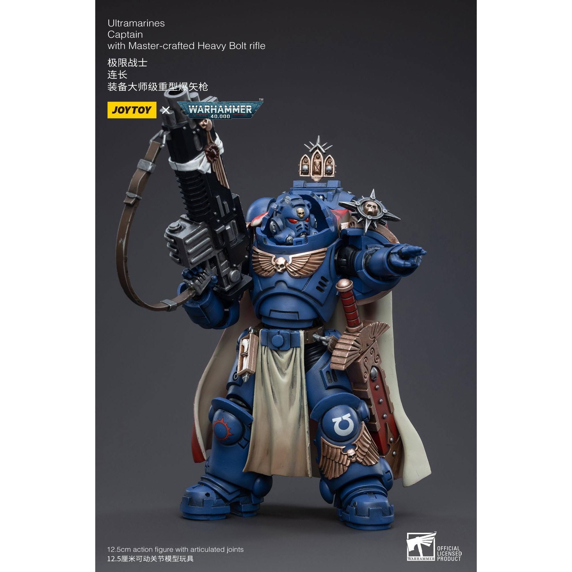 Warhammer 40k: Ultramarines Captain with Master-Crafted Heavy Bolt Rifle-Actionfiguren-JoyToy-Mighty Underground