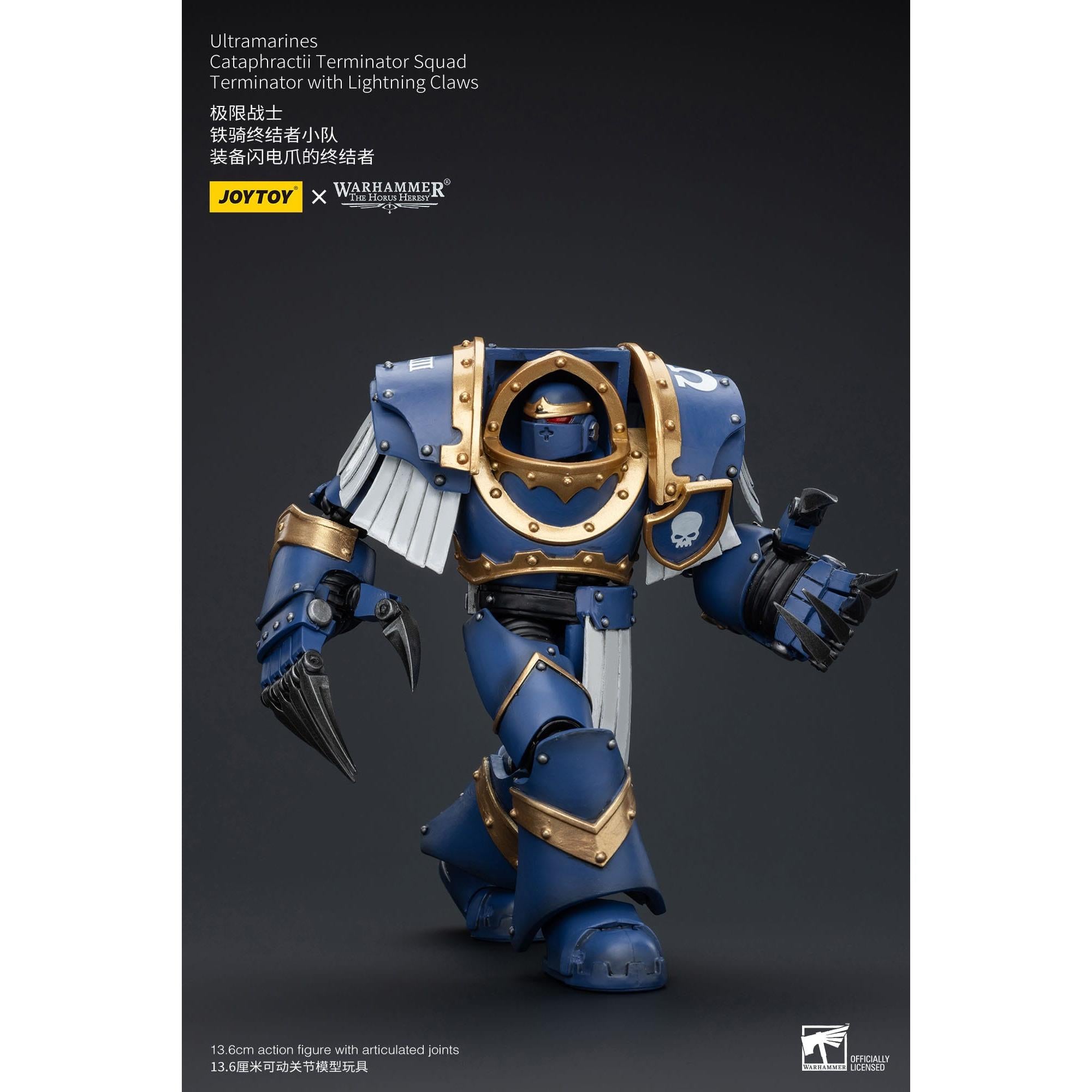 Warhammer 40k: Ultramarines Cataphractii Terminator Squad Terminator with Lightning Claws (The Horus Heresy)-Actionfiguren-JoyToy-Mighty Underground