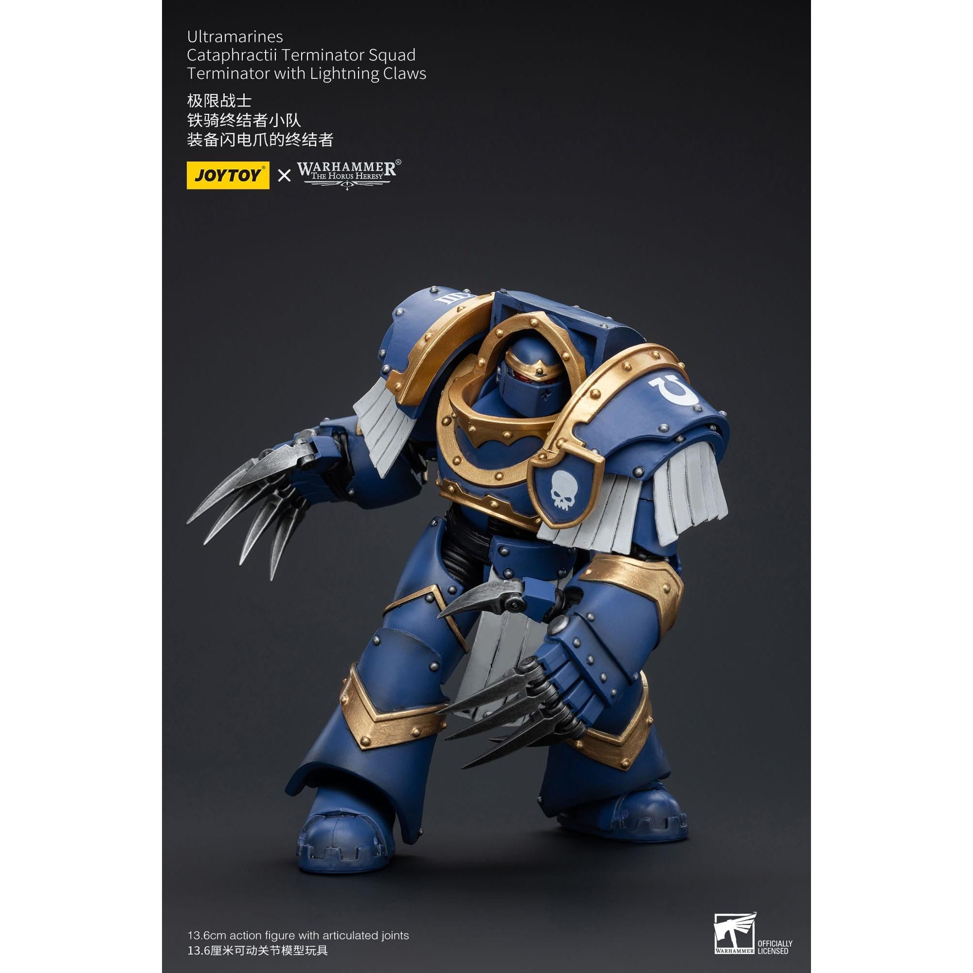 Warhammer 40k: Ultramarines Cataphractii Terminator Squad Terminator with Lightning Claws (The Horus Heresy)-Actionfiguren-JoyToy-Mighty Underground