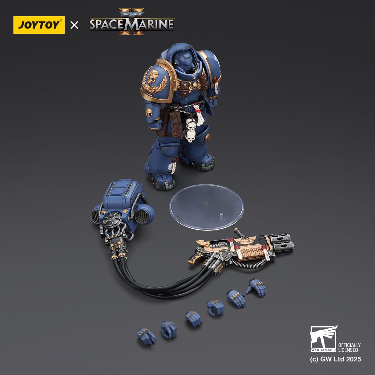 Warhammer 40k: Ultramarines Heavy Artificer Armor with Relic Multi-Melta (Space Marine 2)-Actionfiguren-JoyToy-Mighty Underground