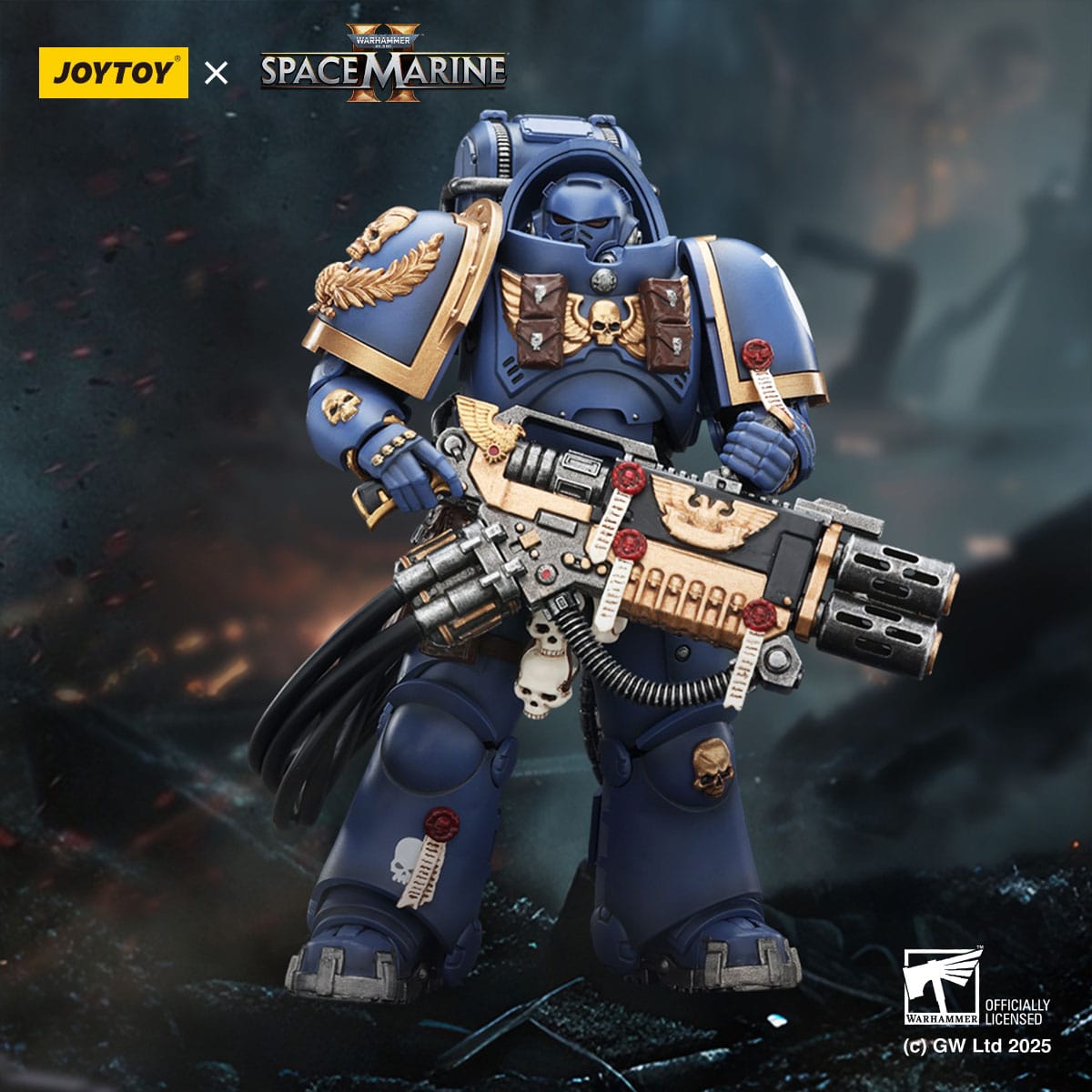 Warhammer 40k: Ultramarines Heavy Artificer Armor with Relic Multi-Melta (Space Marine 2)-Actionfiguren-JoyToy-Mighty Underground