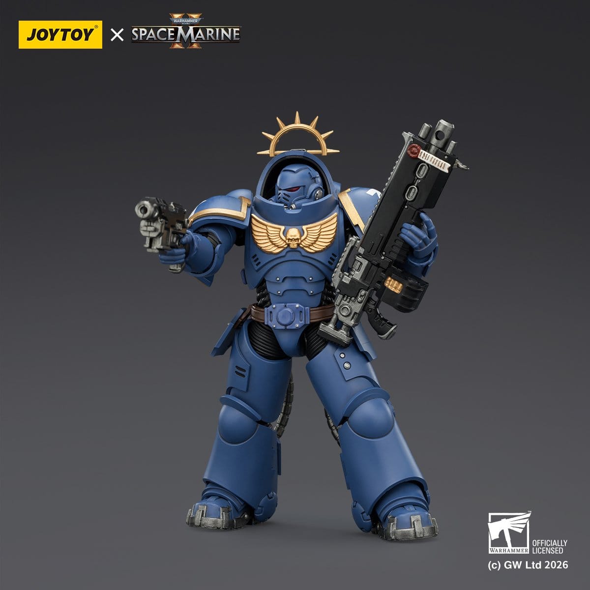 Warhammer 40k: Ultramarines Heavy Intercessor (Game Edition, Spacemarine 2)-Actionfiguren-JoyToy-Mighty Underground