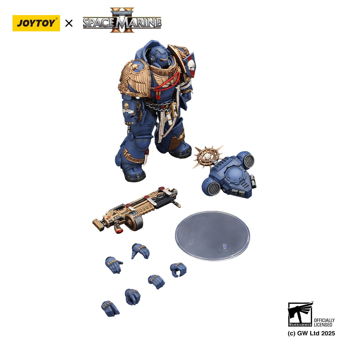 Warhammer 40k: Ultramarines Heavy Relic Primus Armor with Heavy Relic Bolt Rifle (Space Marine 2)-Actionfiguren-JoyToy-Mighty Underground
