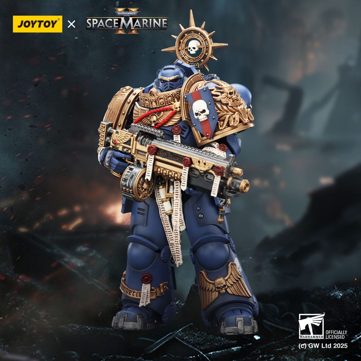 Warhammer 40k: Ultramarines Heavy Relic Primus Armor with Heavy Relic Bolt Rifle (Space Marine 2)-Actionfiguren-JoyToy-Mighty Underground