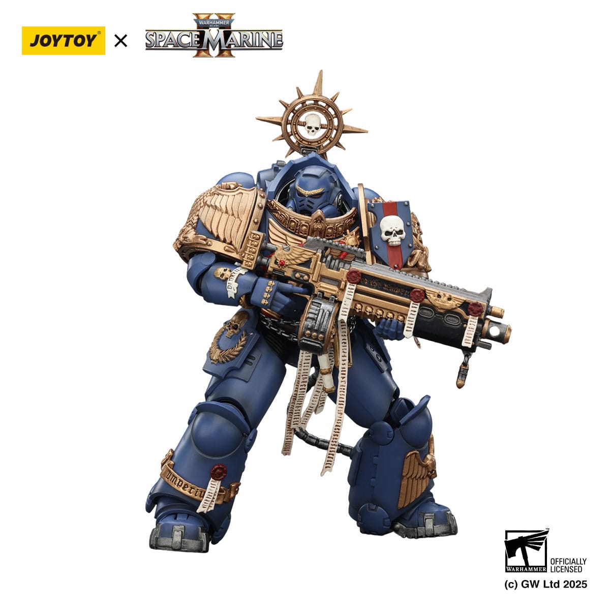 Warhammer 40k: Ultramarines Heavy Relic Primus Armor with Heavy Relic Bolt Rifle (Space Marine 2)-Actionfiguren-JoyToy-Mighty Underground