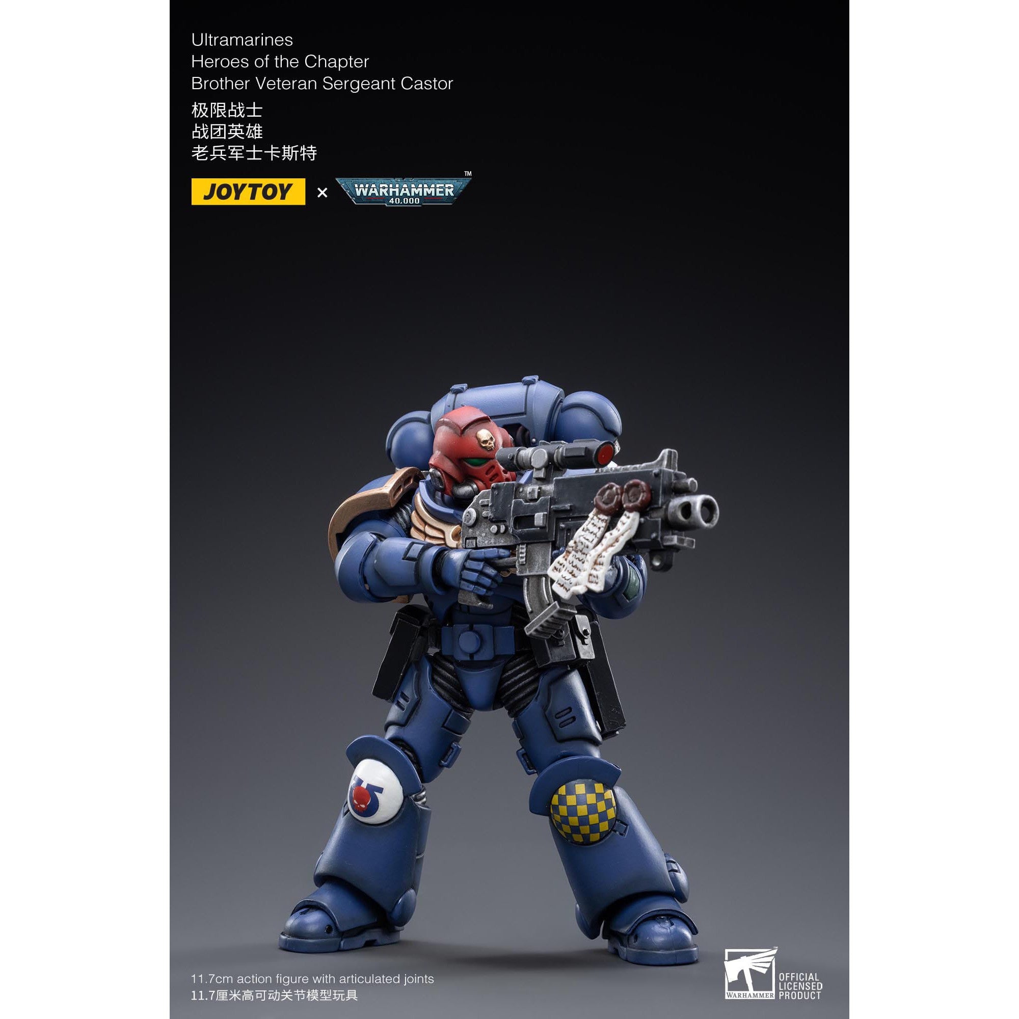 Warhammer 40k: Ultramarines Heroes of the Chapter Brother Veteran Sergeant Castor - 12 cm-Actionfiguren-JoyToy-Mighty Underground