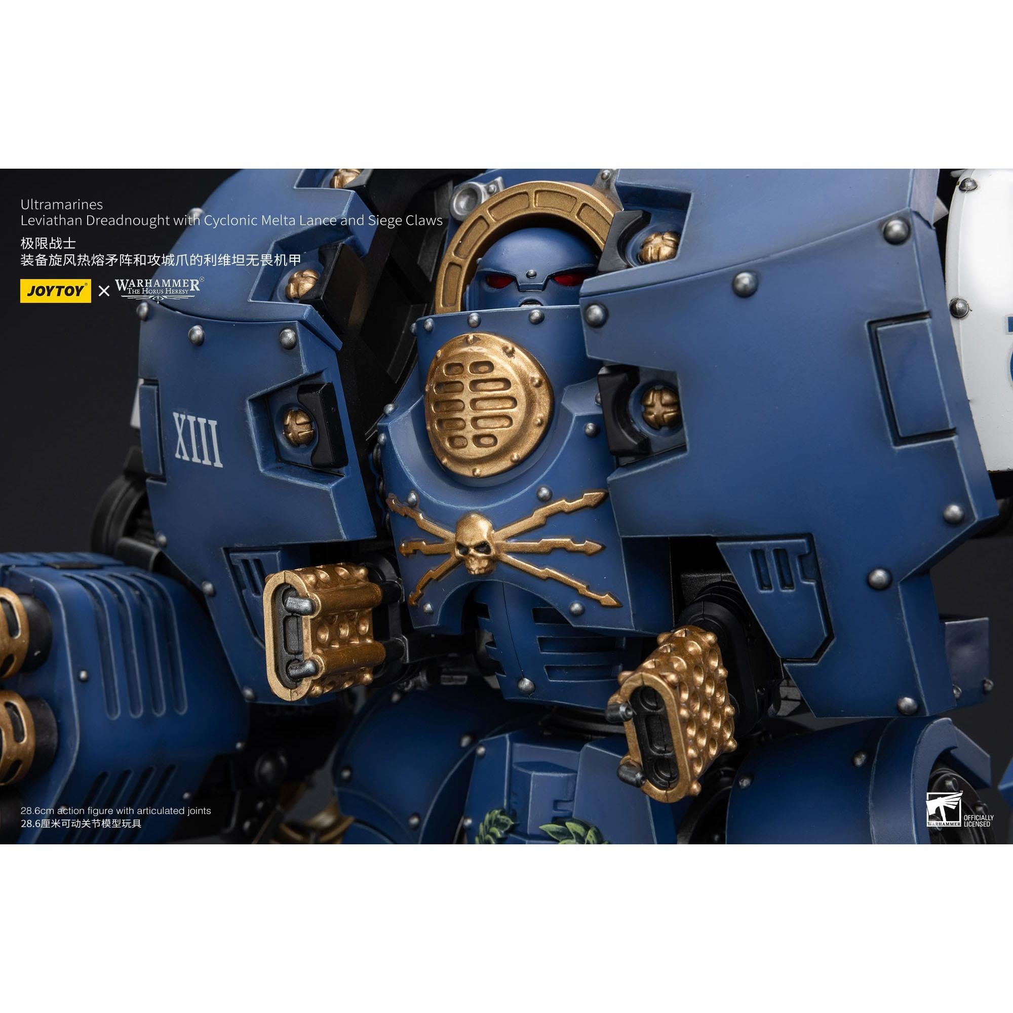 Warhammer 40k: Ultramarines Leviathan Dreadnought with Cyclonic Melta Lance And Siege Claws (The Horus Heresy)-Actionfiguren-JoyToy-Mighty Underground